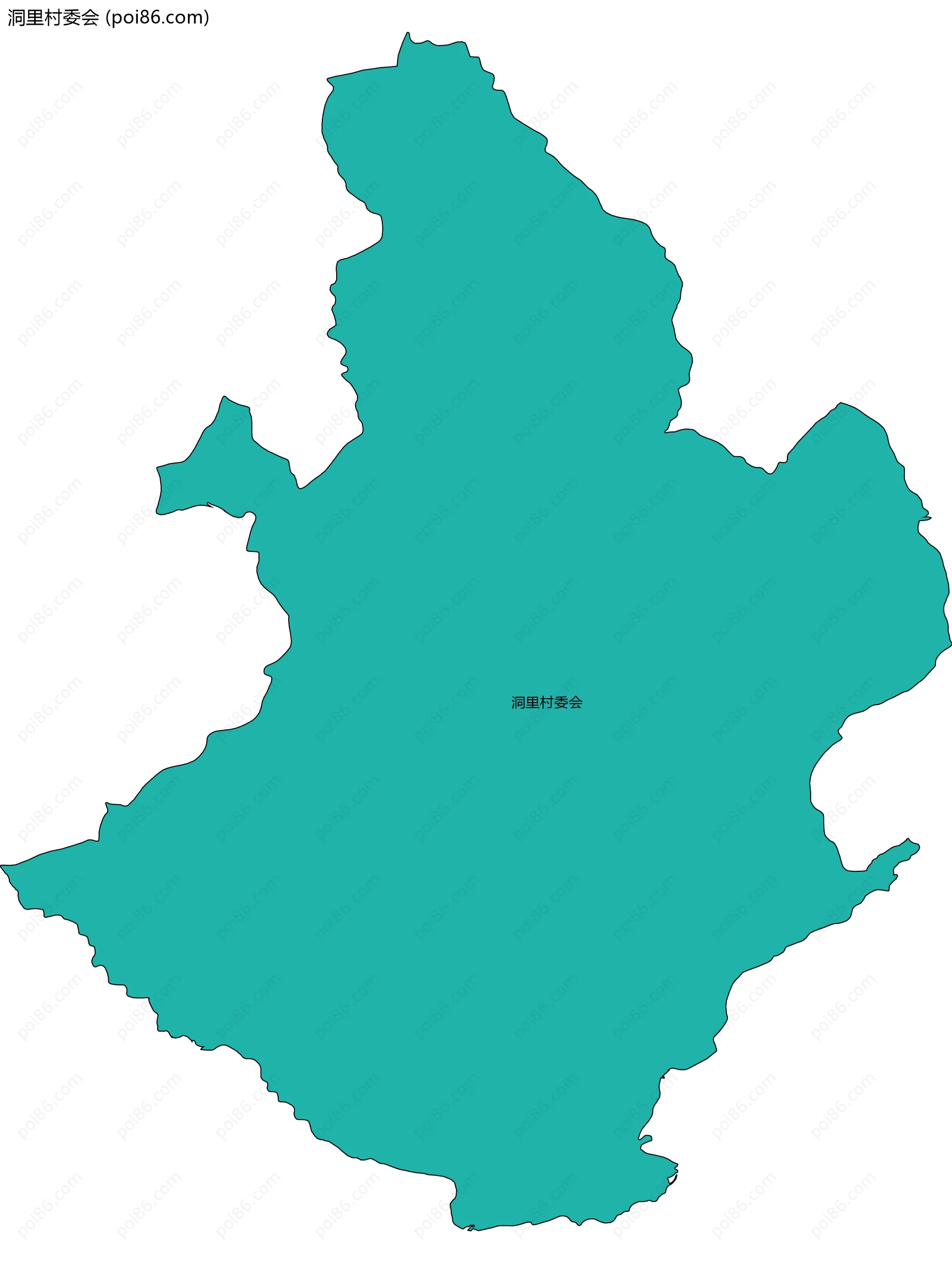 洞里村委会边界地图