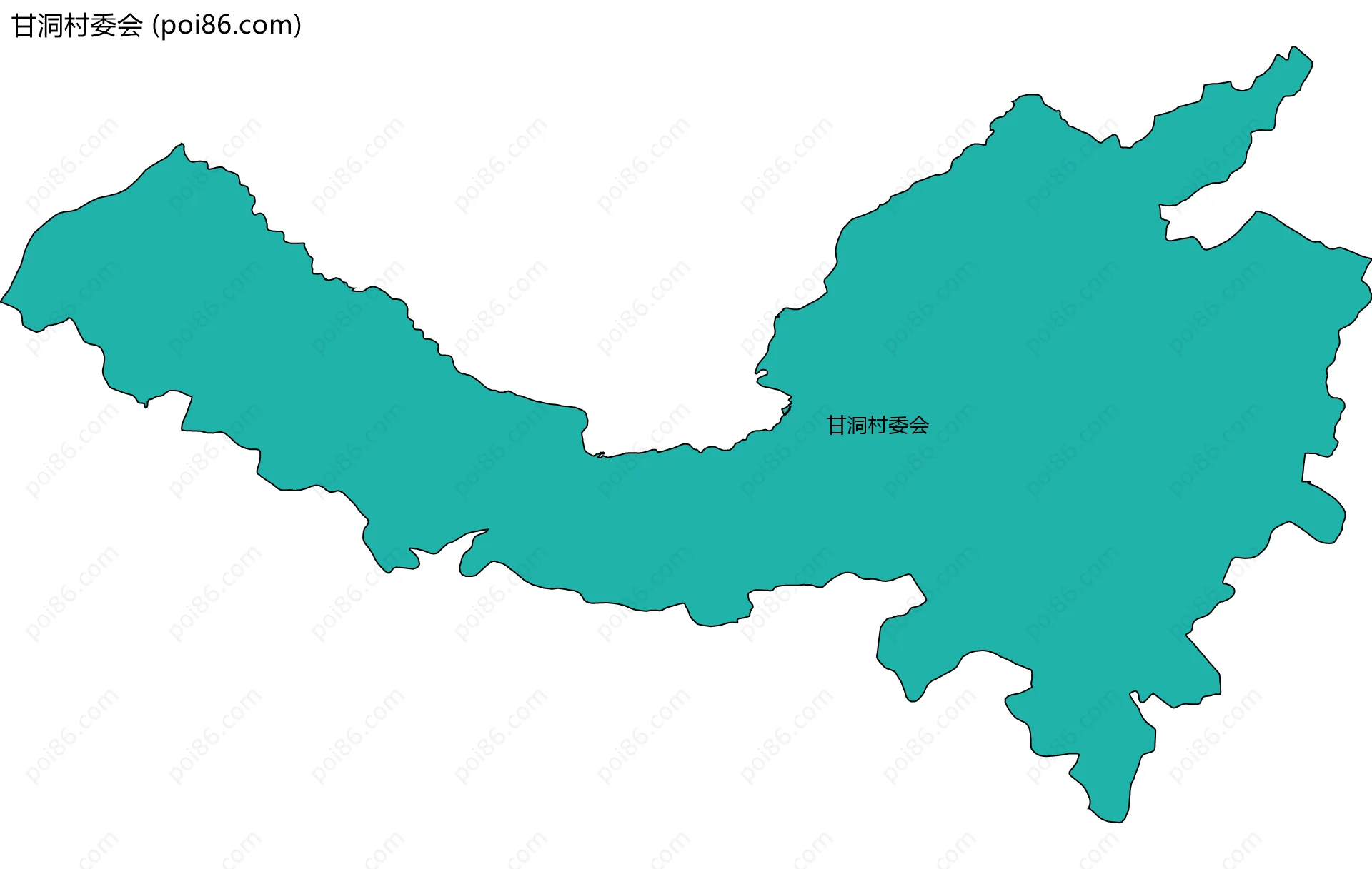 甘洞村委会边界地图