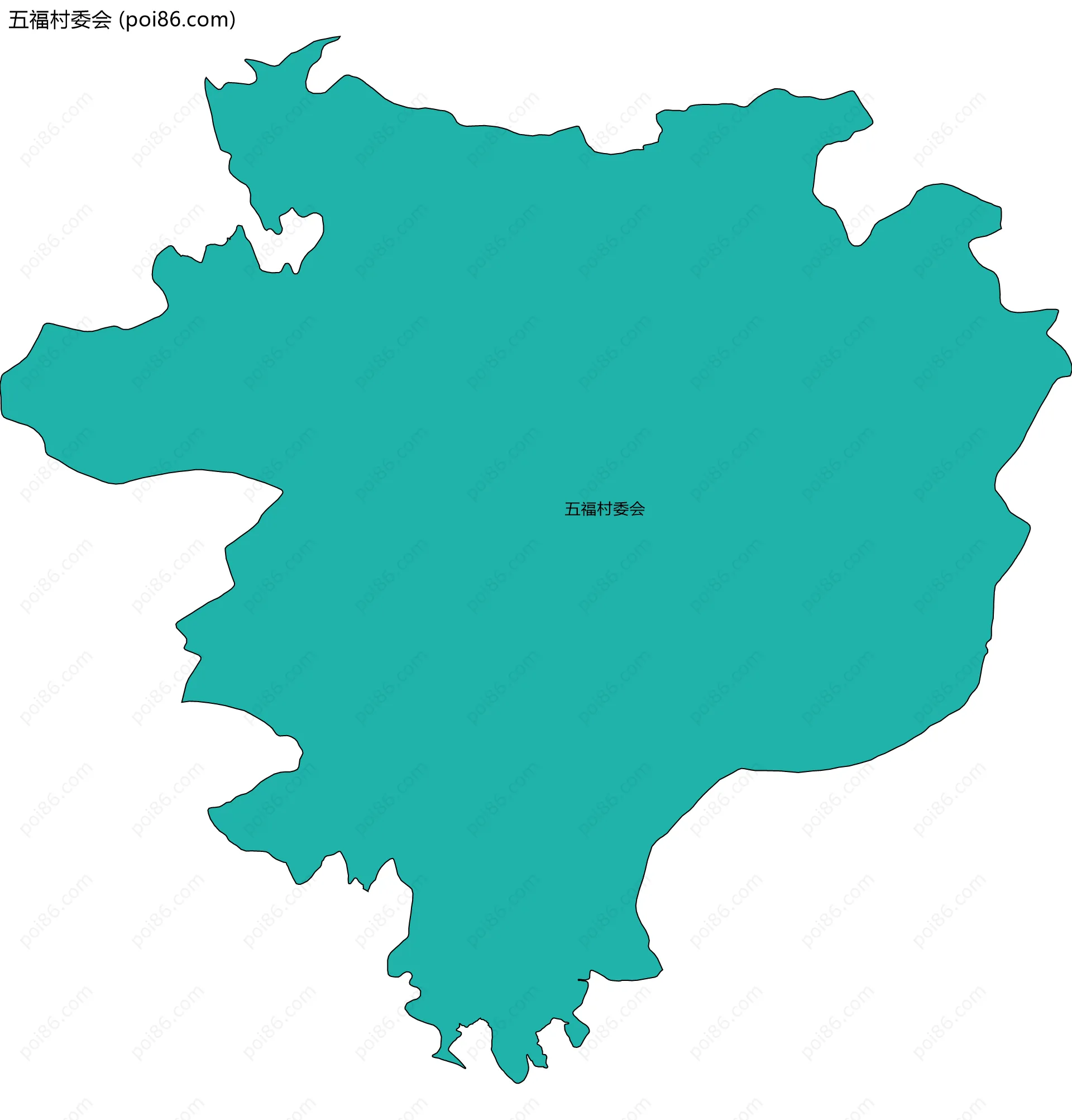 五福村委会边界地图