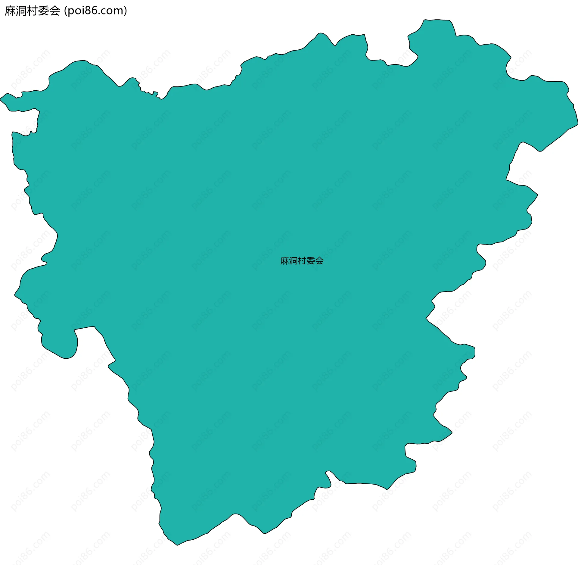 麻洞村委会边界地图