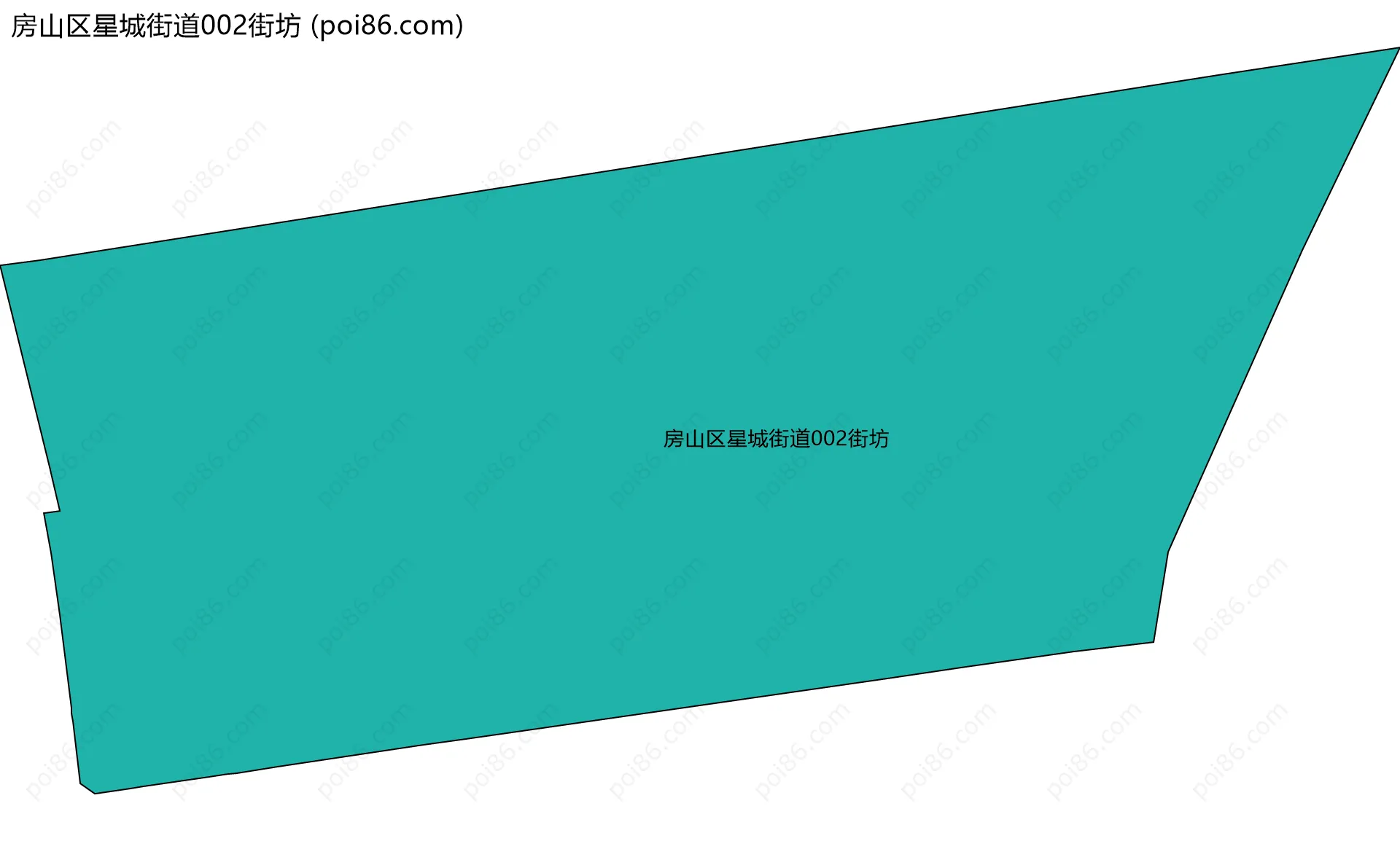 房山区星城街道002街坊边界地图
