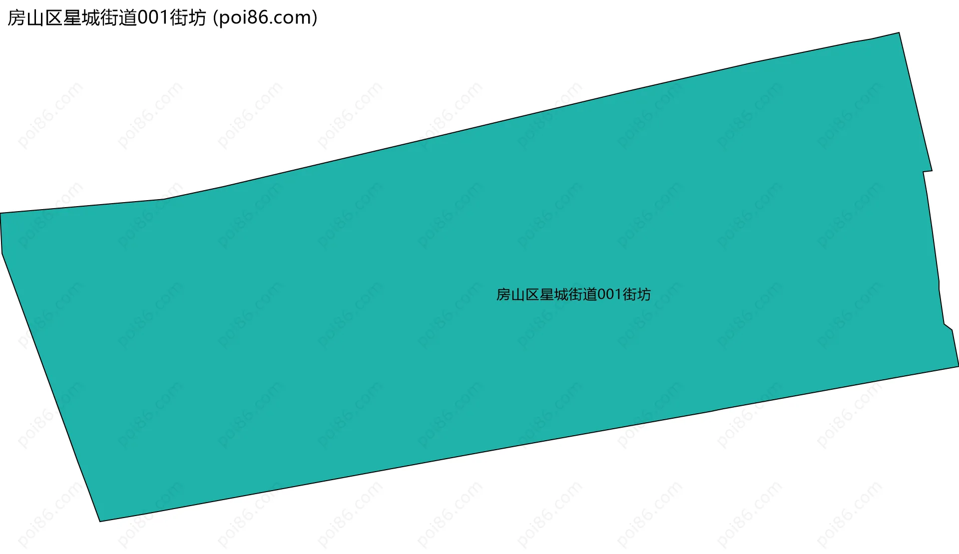房山区星城街道001街坊边界地图