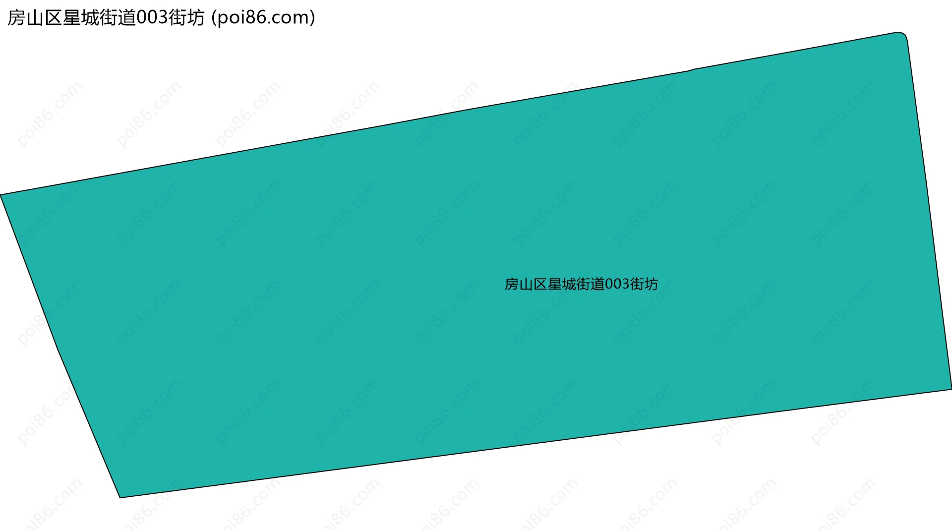 房山区星城街道003街坊边界地图