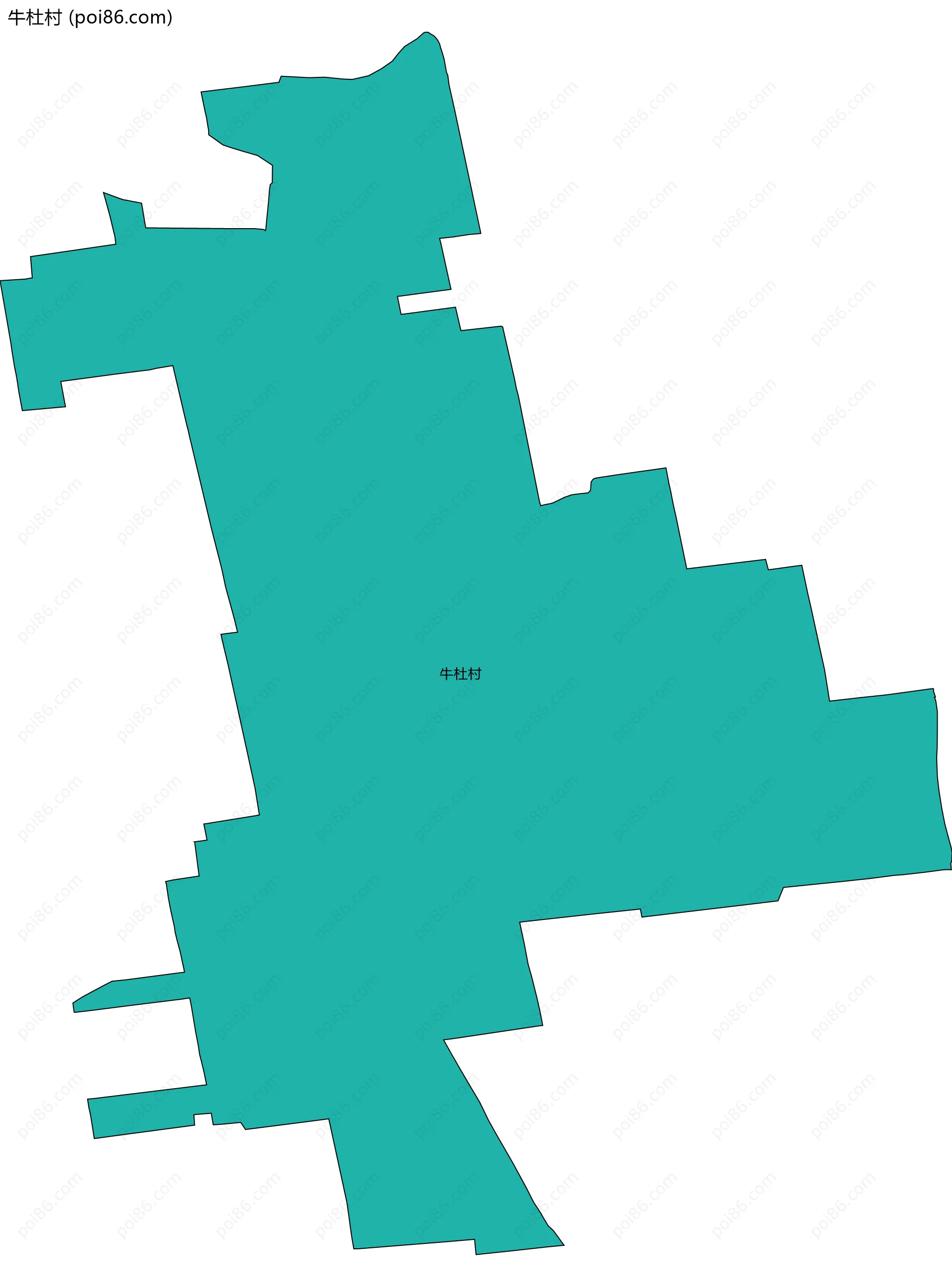 牛杜村边界地图