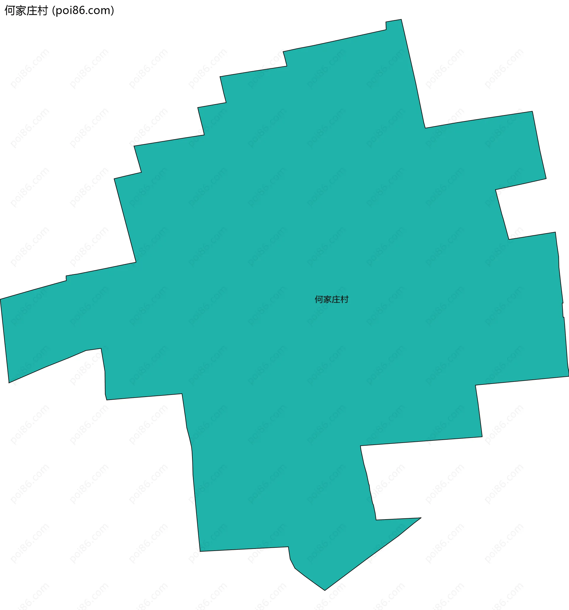 何家庄村边界地图