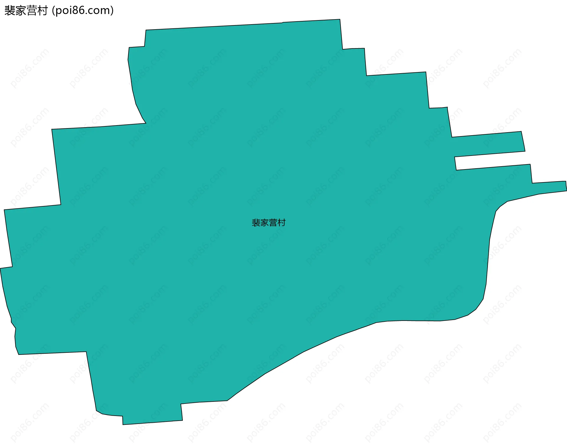 裴家营村边界地图
