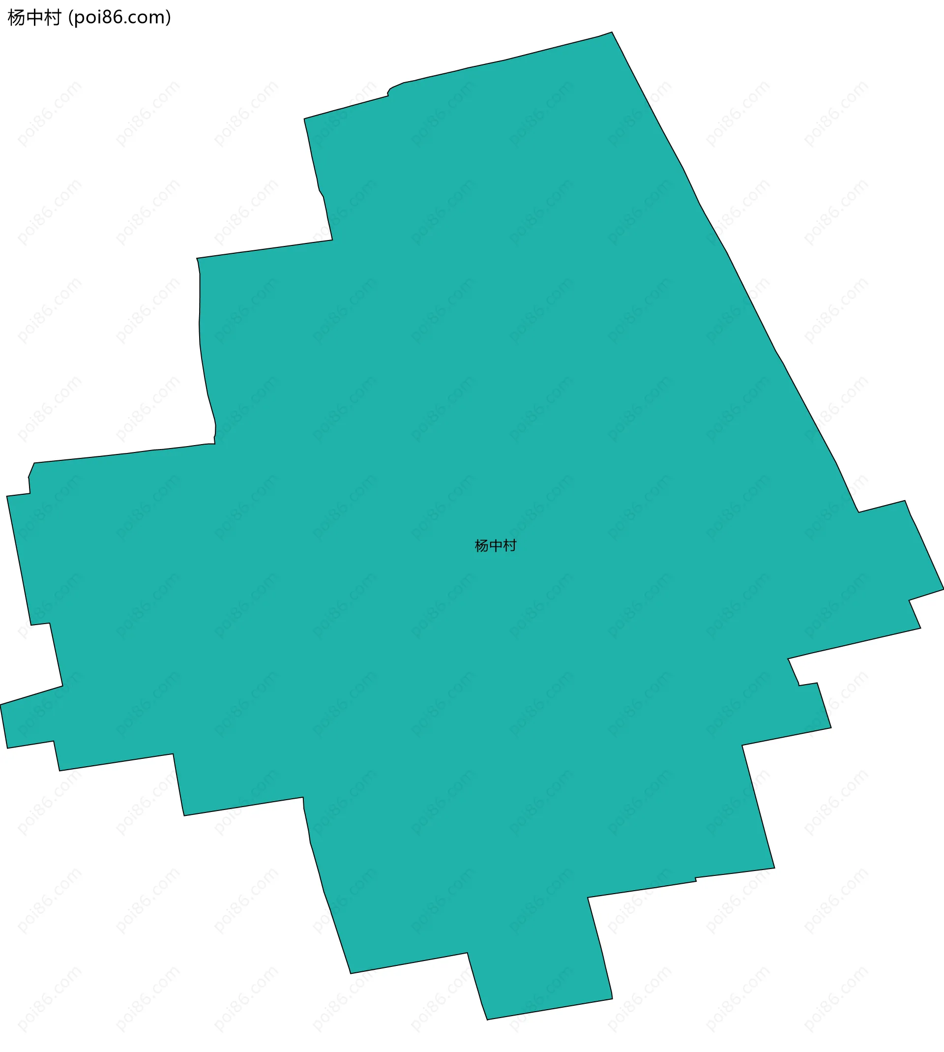 杨中村边界地图