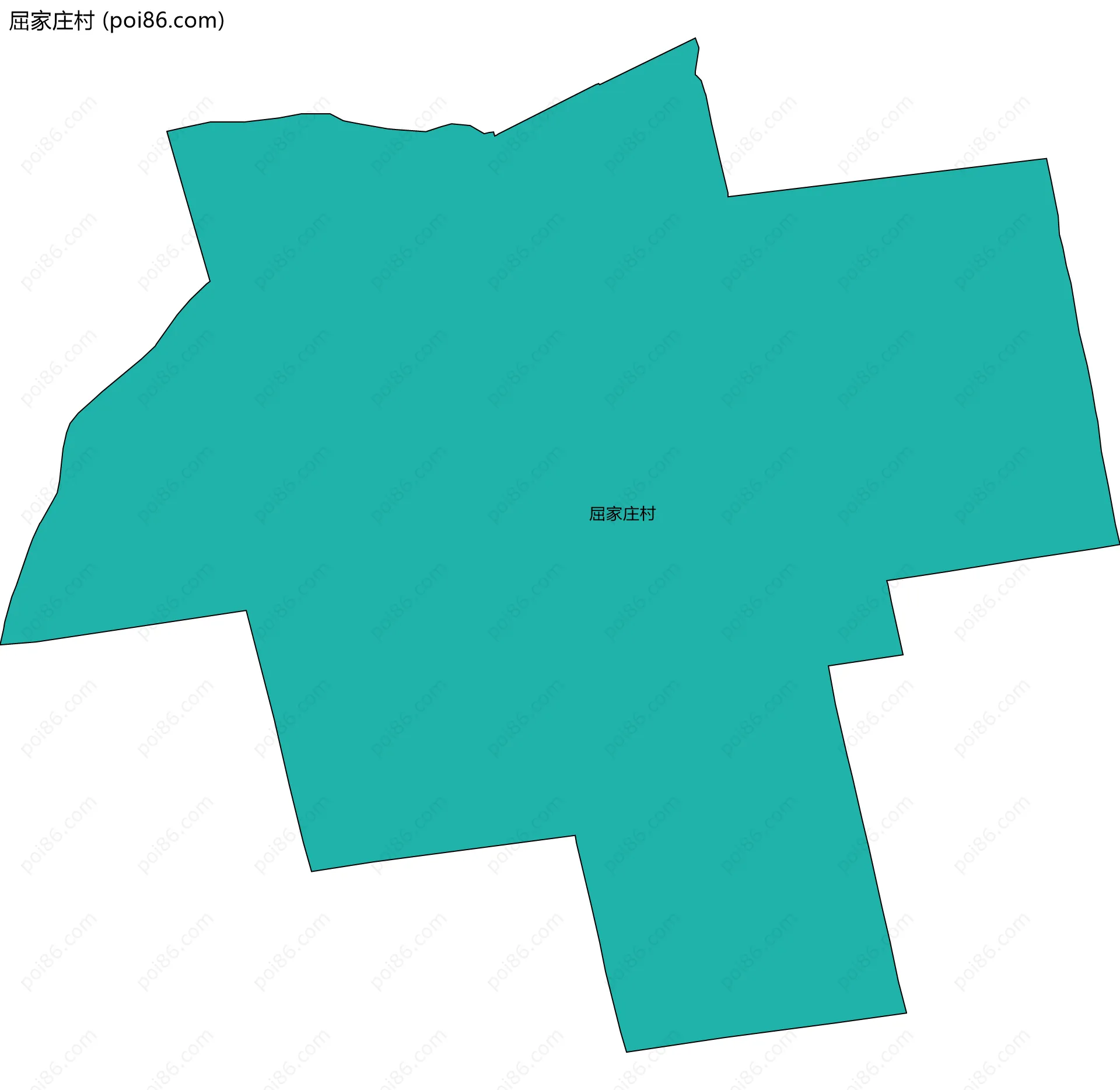 屈家庄村边界地图