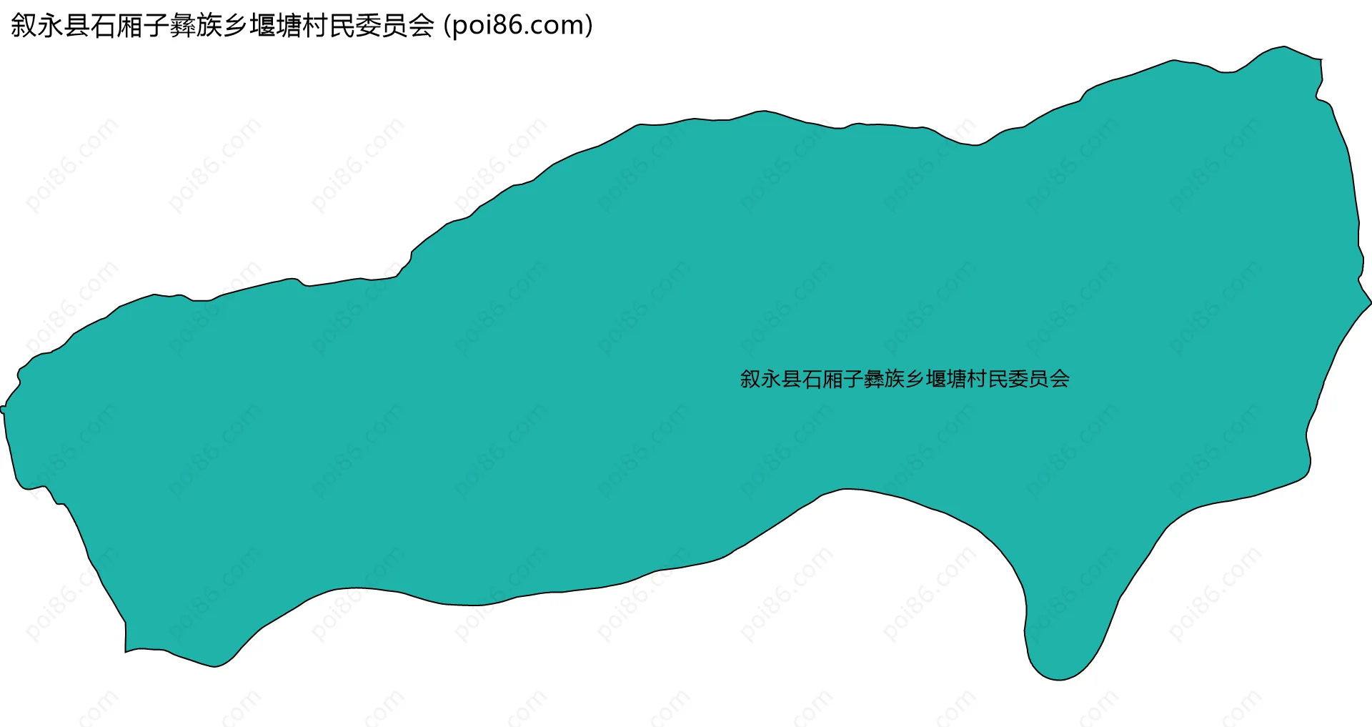 叙永县石厢子彝族乡堰塘村民委员会边界地图