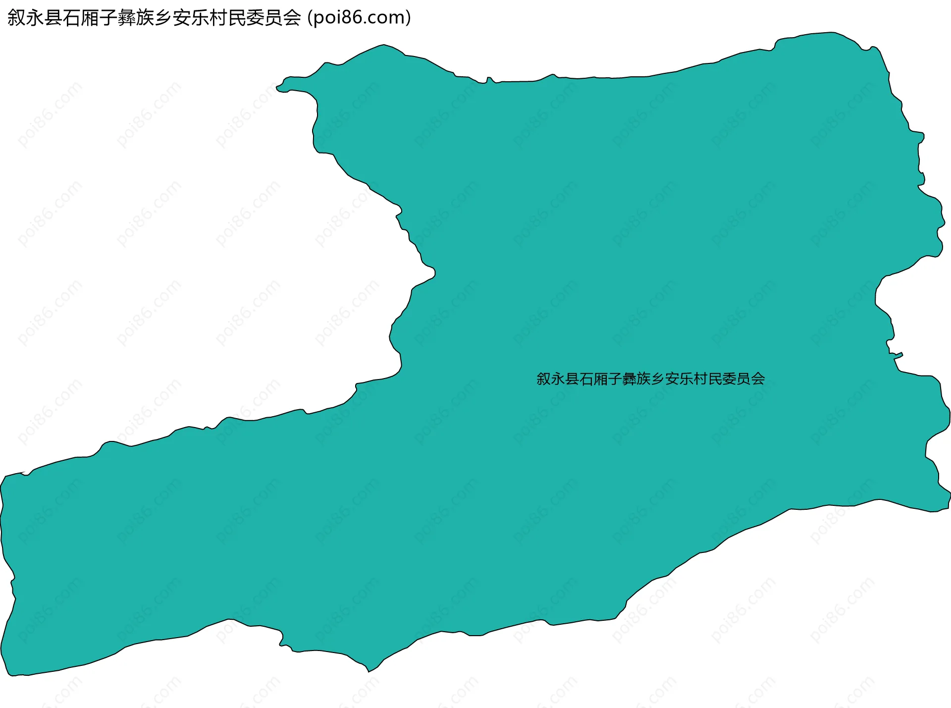 叙永县石厢子彝族乡安乐村民委员会边界地图