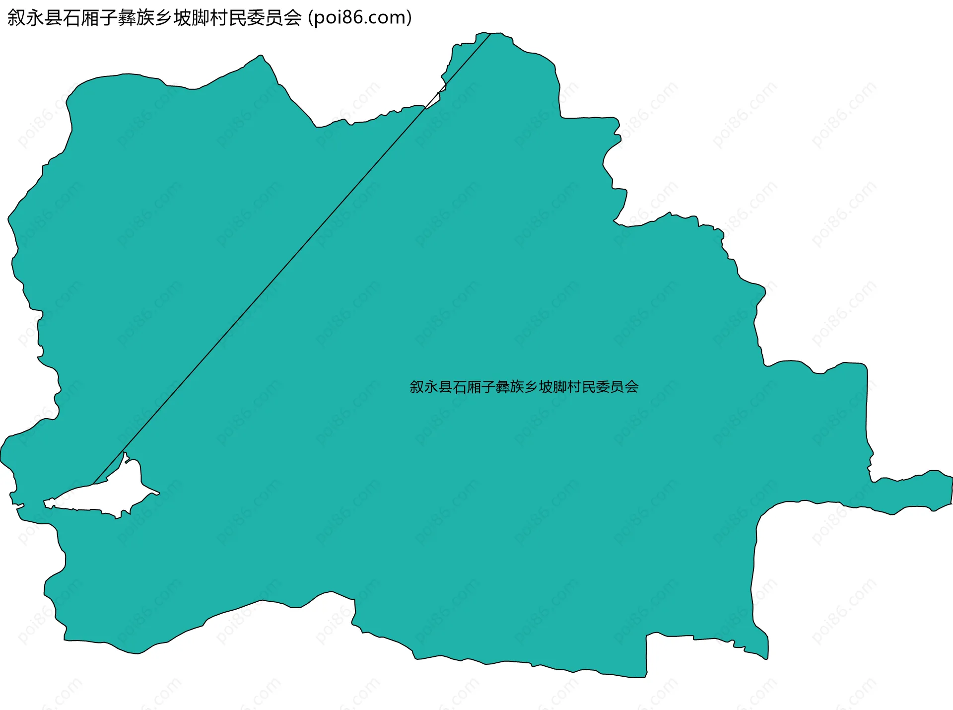 叙永县石厢子彝族乡坡脚村民委员会边界地图