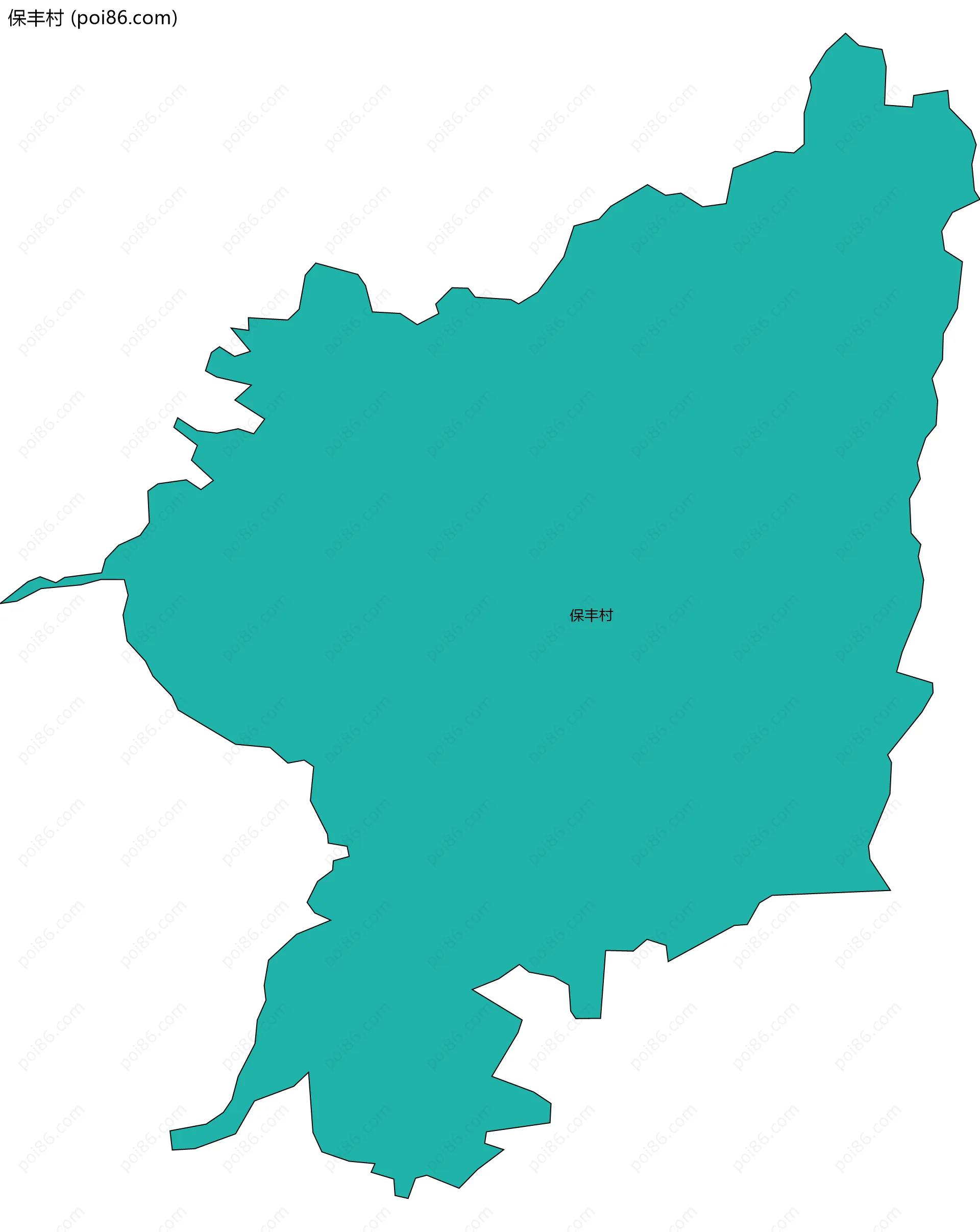 保丰村边界地图