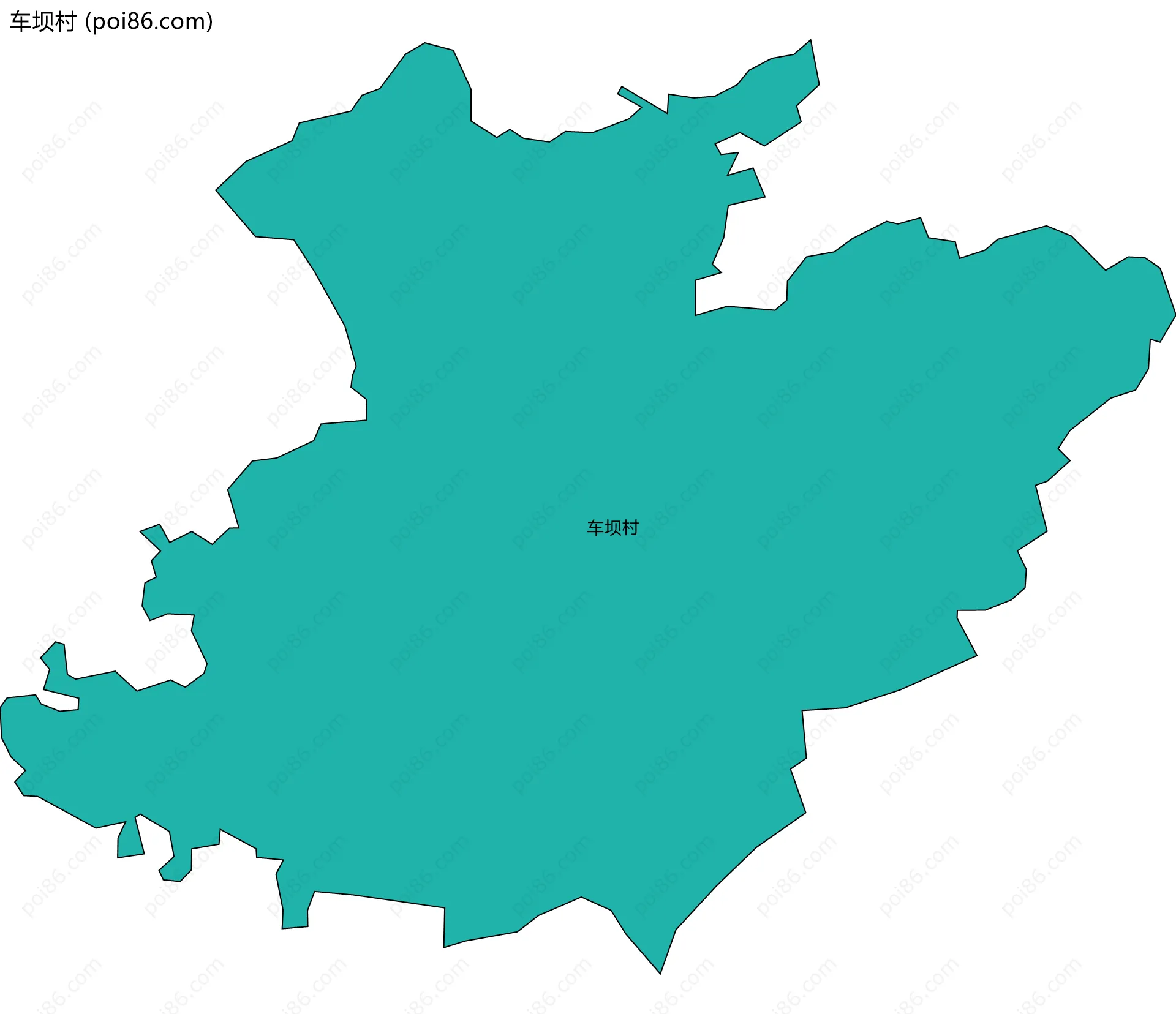 车坝村边界地图