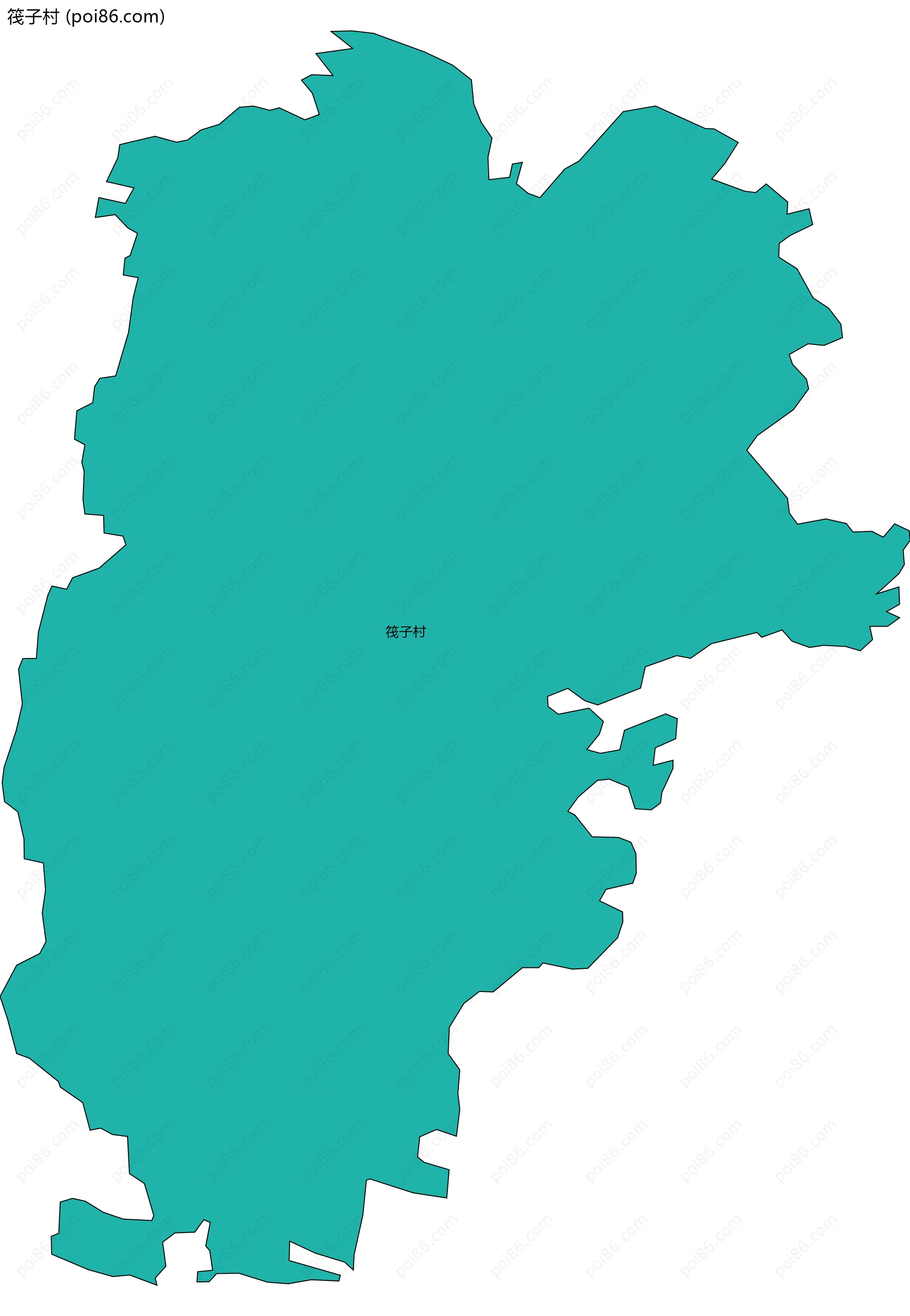 筏子村边界地图