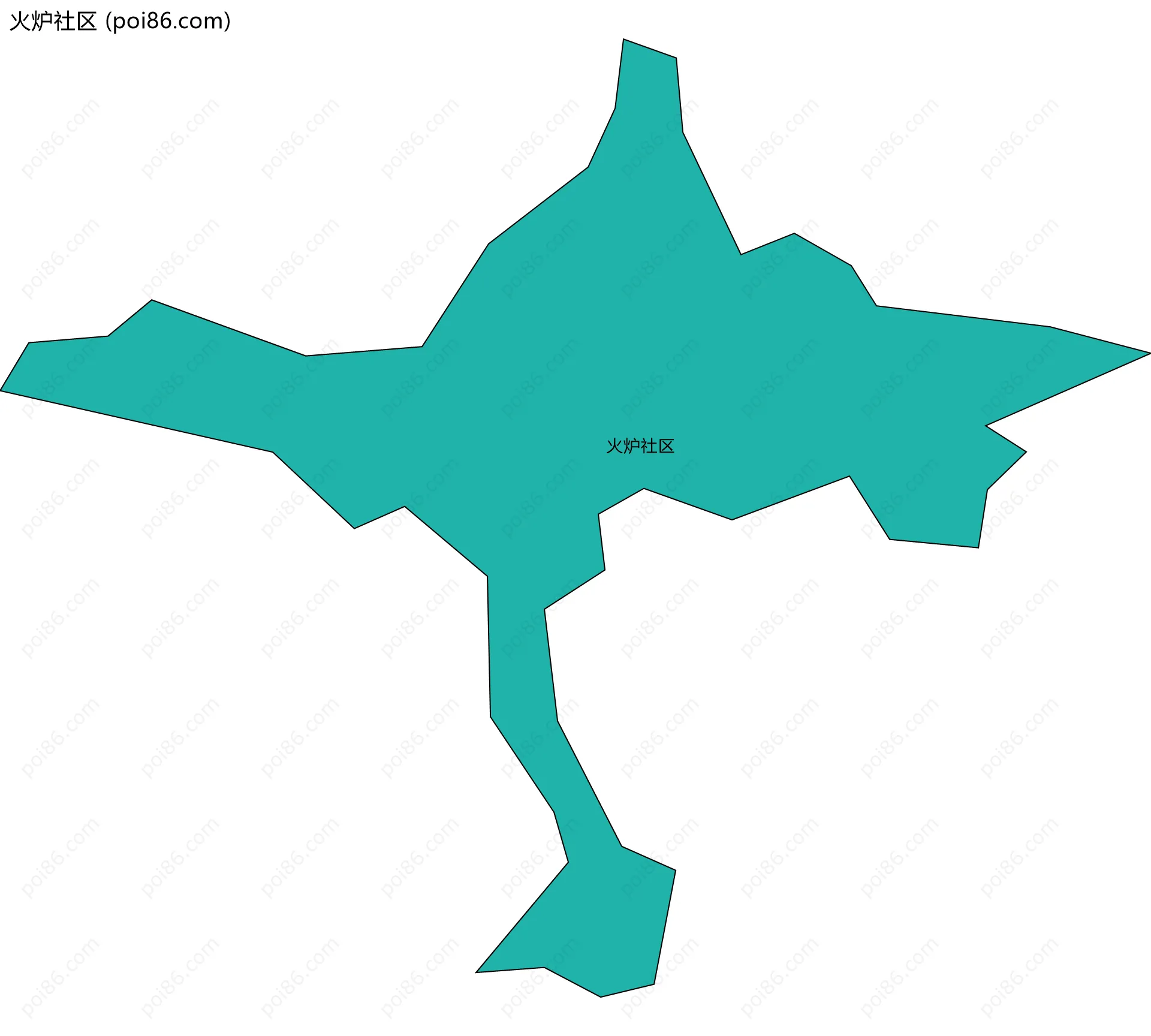 火炉社区边界地图