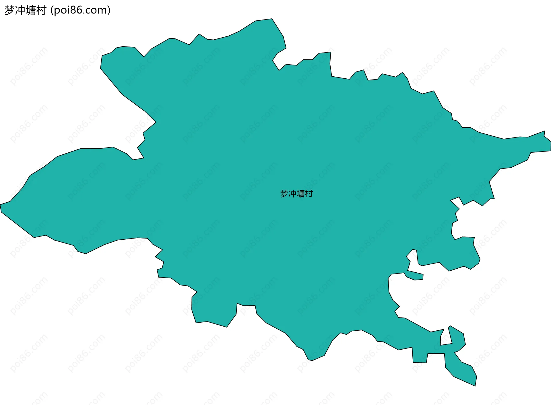 梦冲塘村边界地图