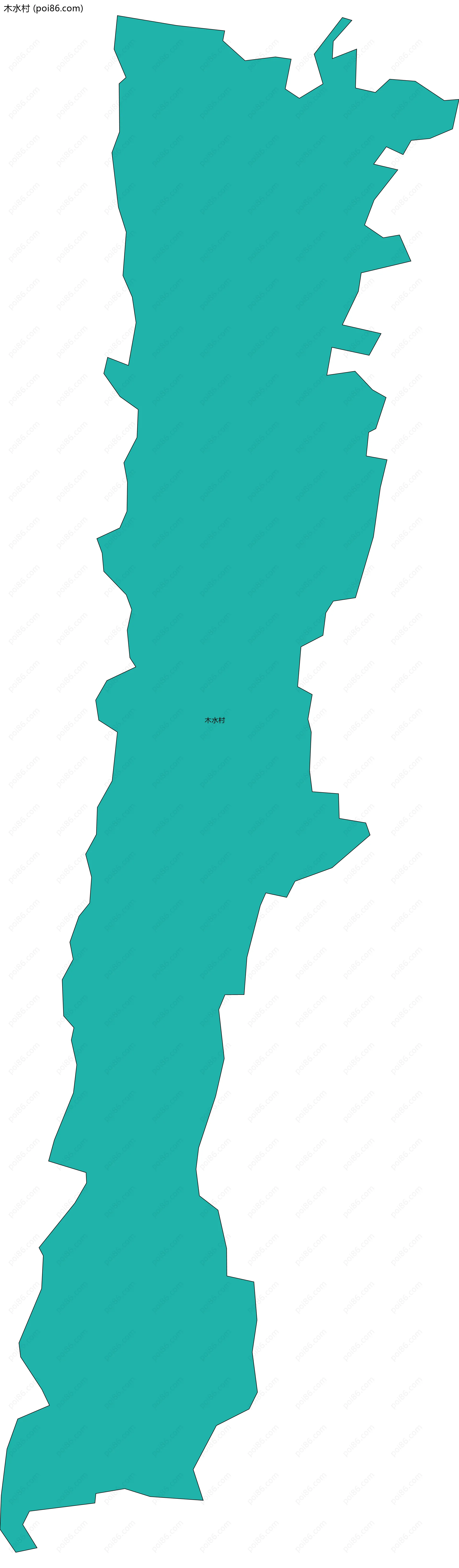 木水村边界地图