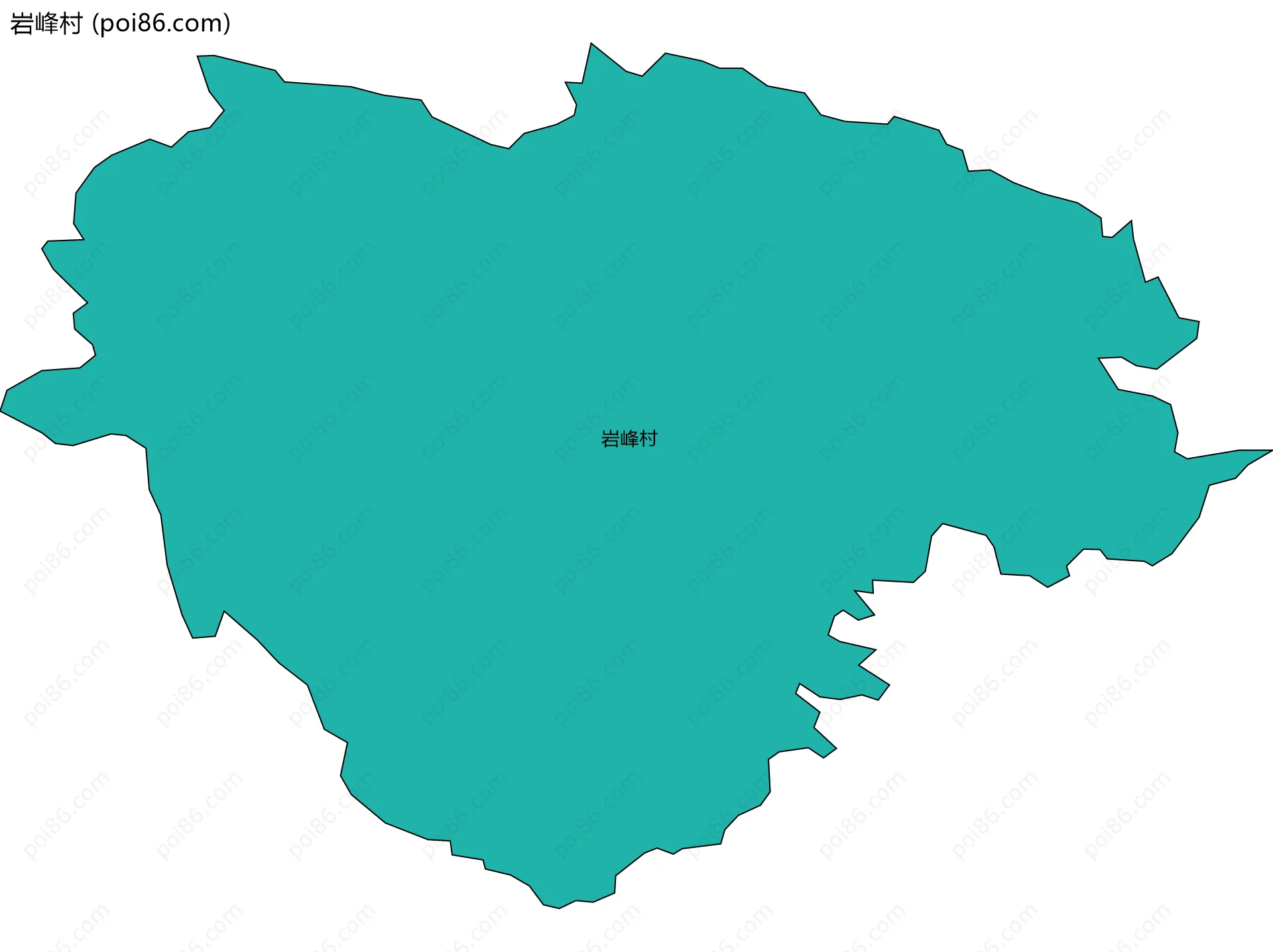 岩峰村边界地图