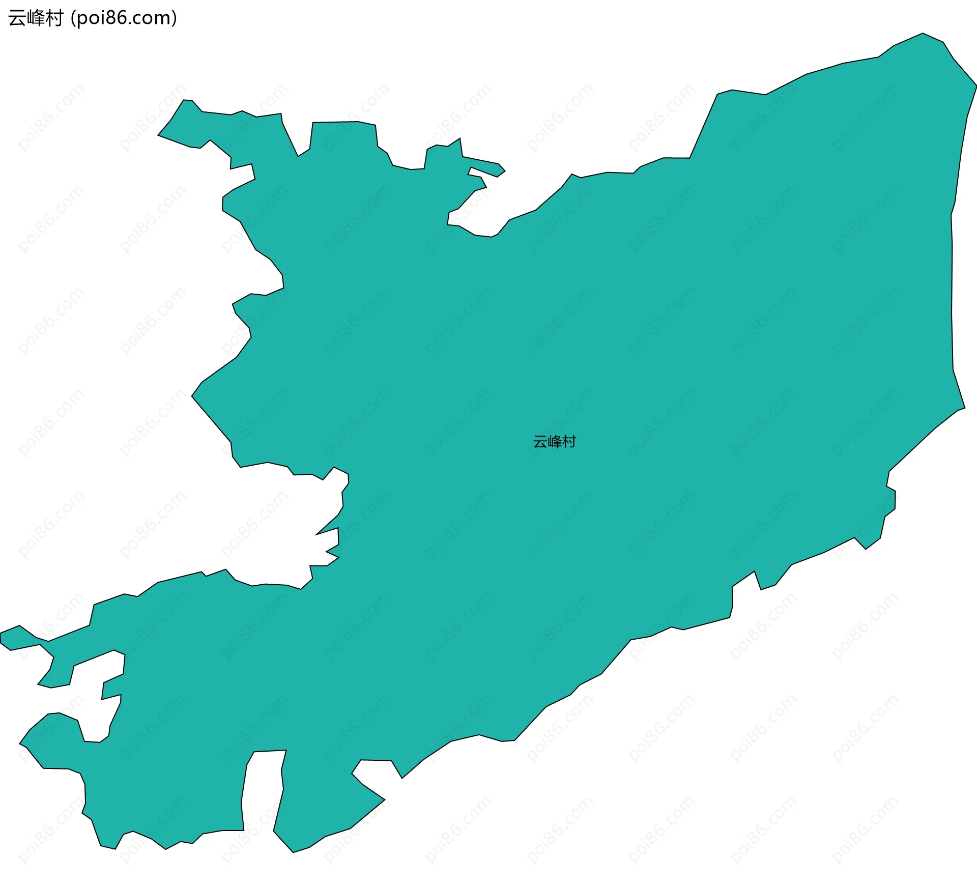 云峰村边界地图