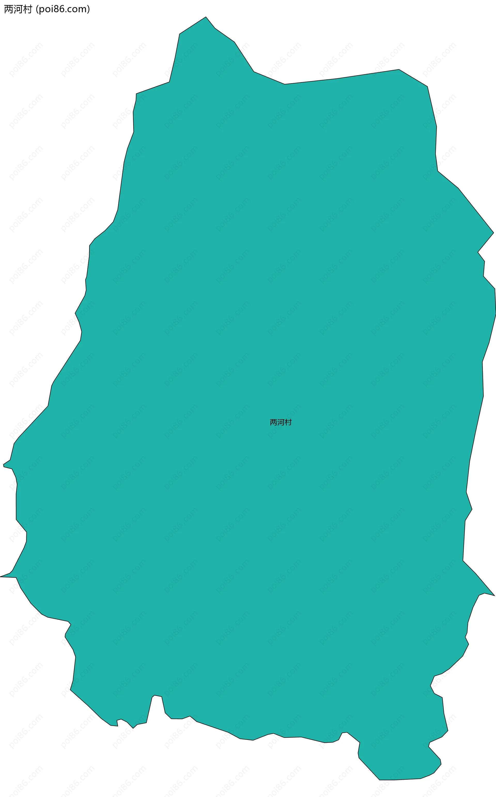 两河村边界地图