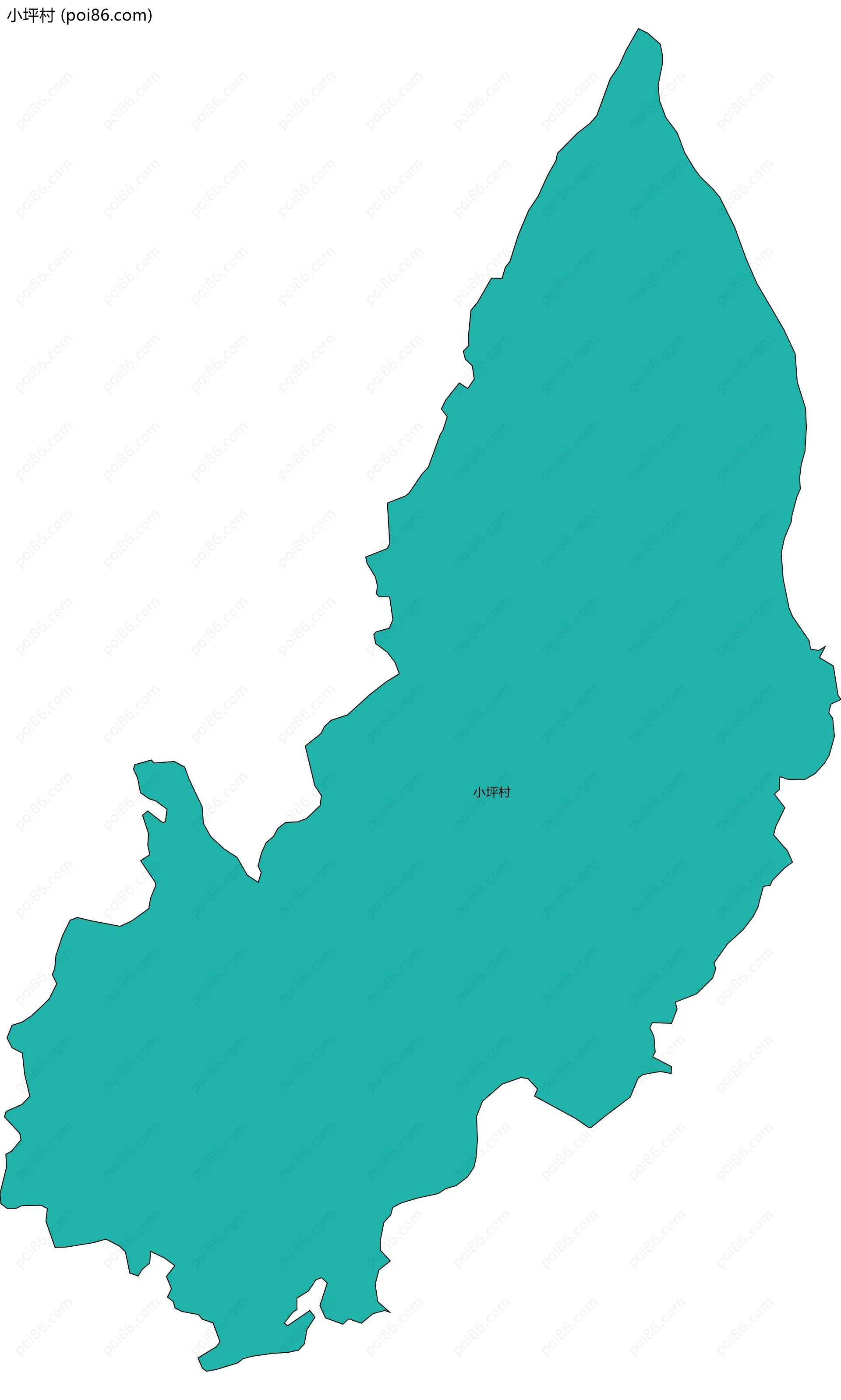 小坪村边界地图