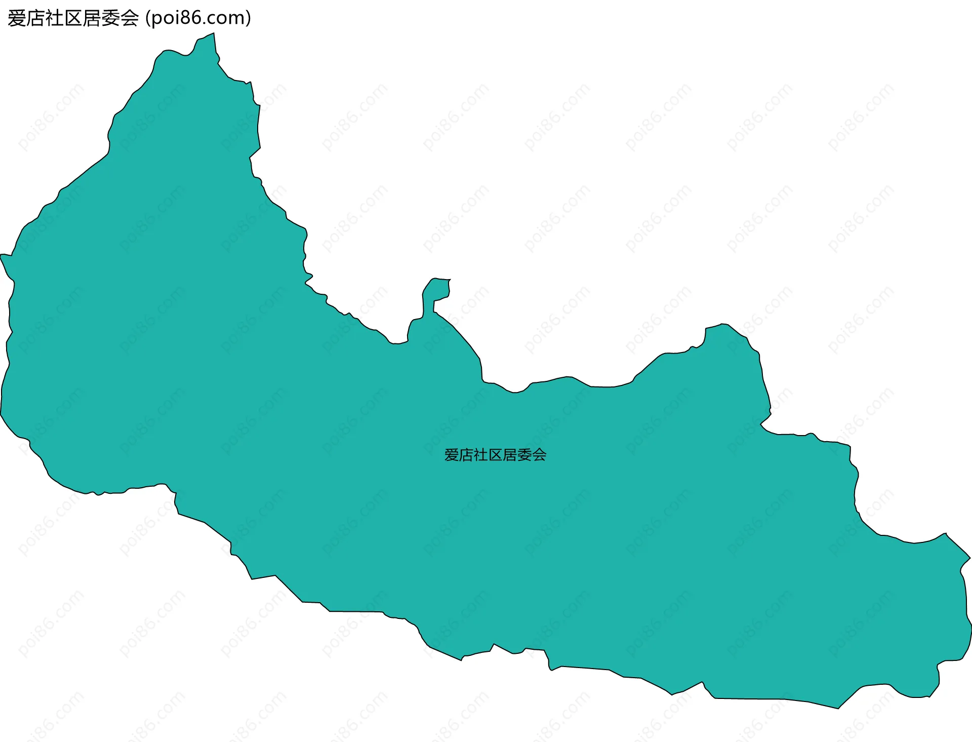 爱店社区居委会边界地图