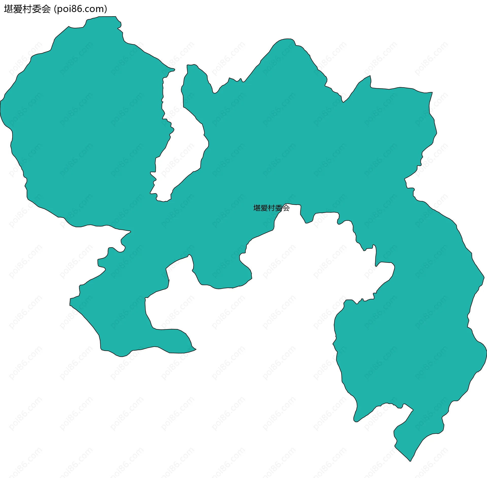 堪爱村委会边界地图