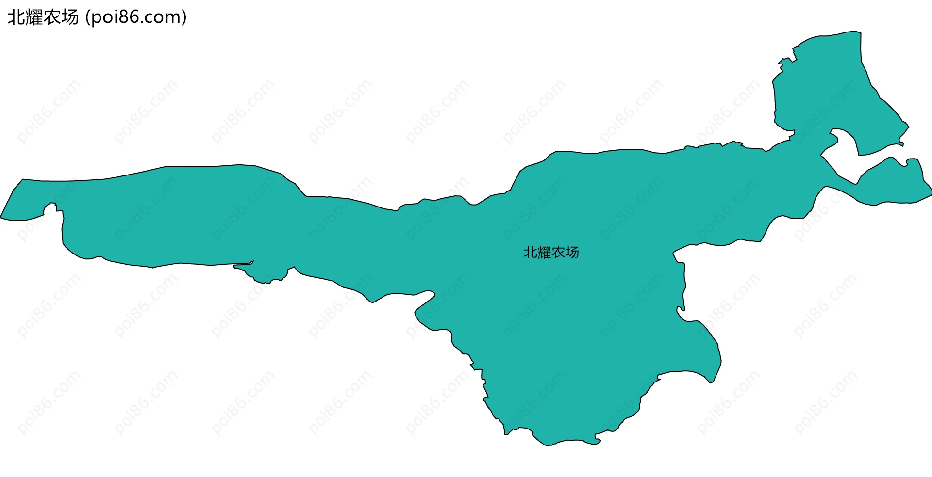 北耀农场边界地图