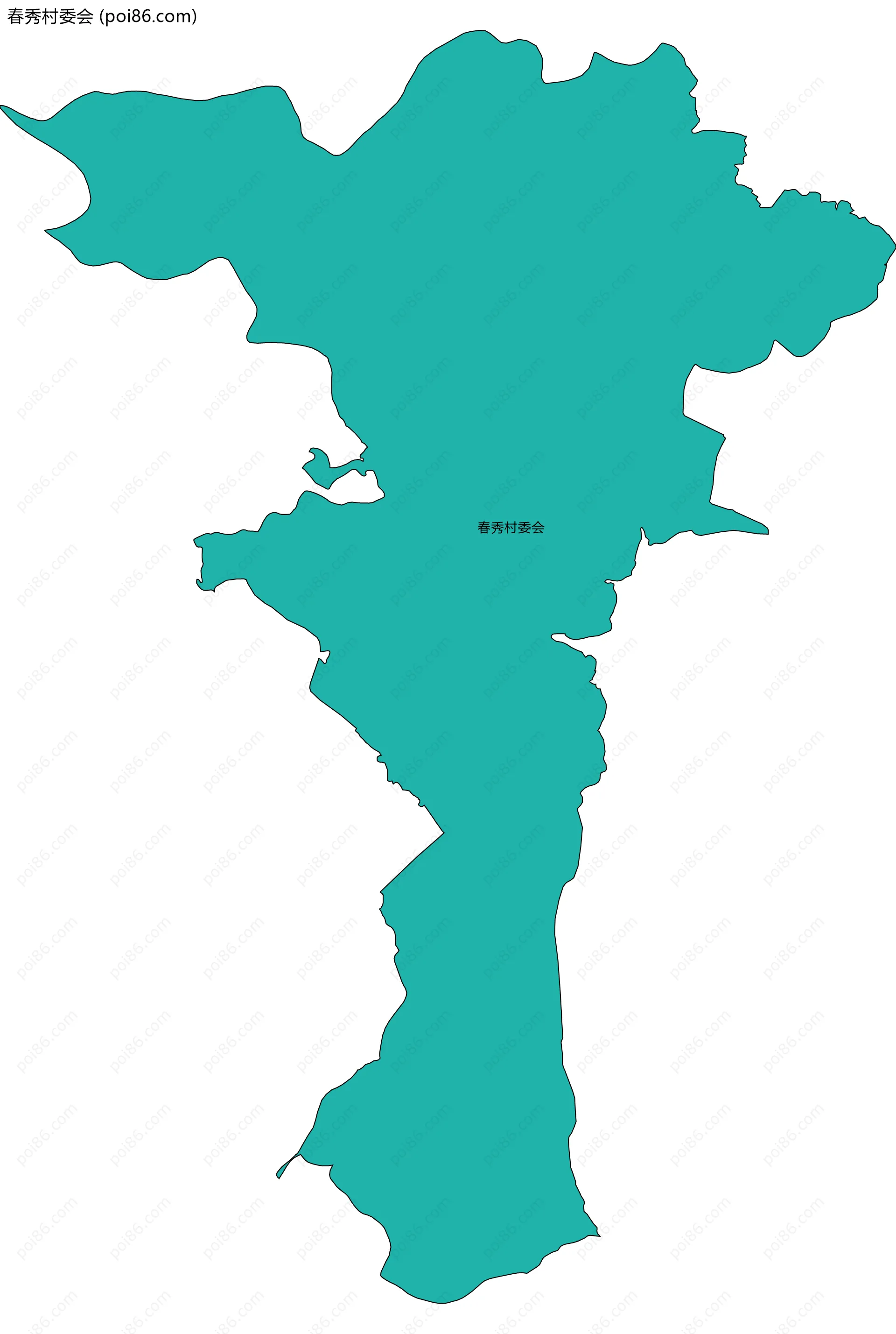 春秀村委会边界地图