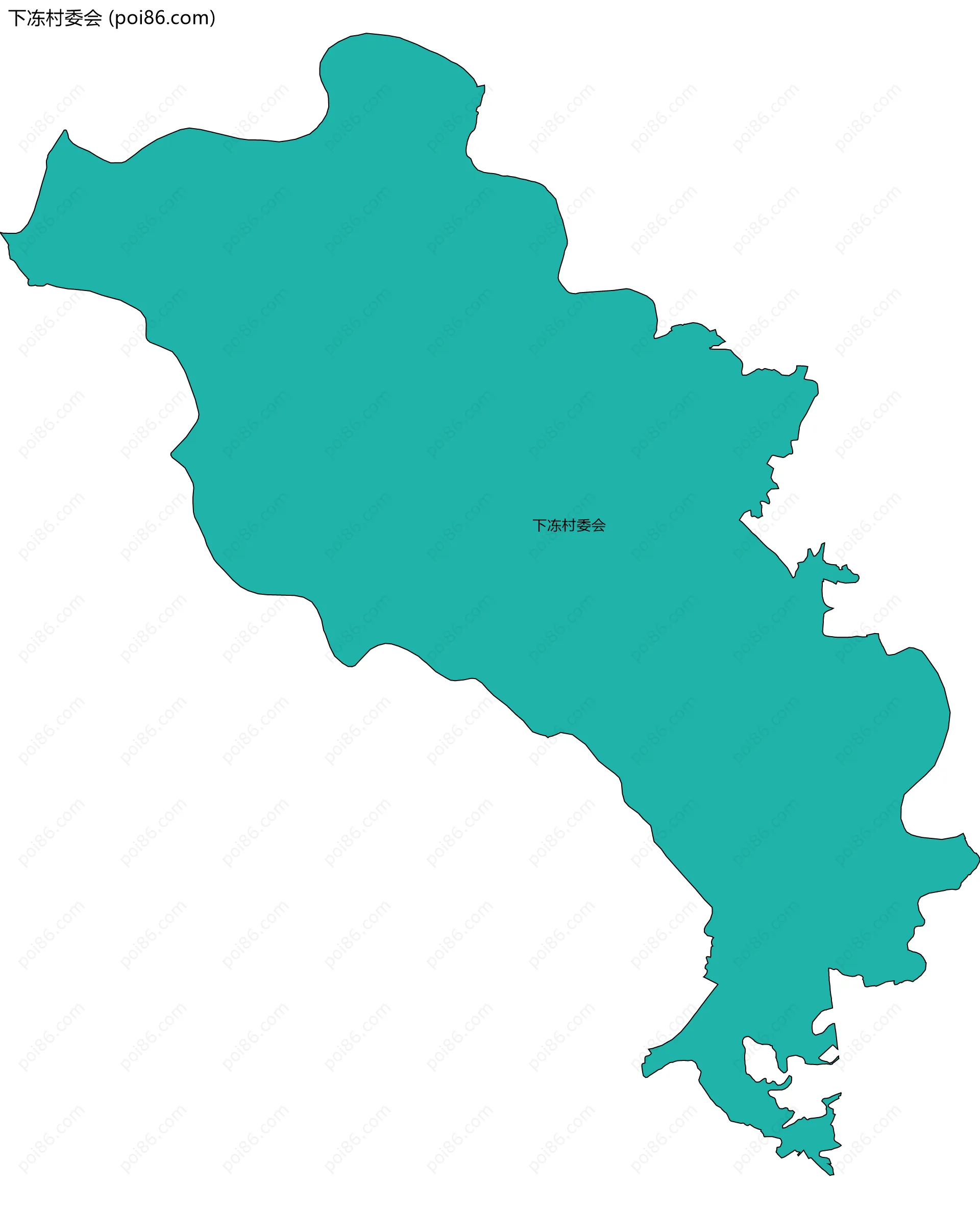 下冻村委会边界地图