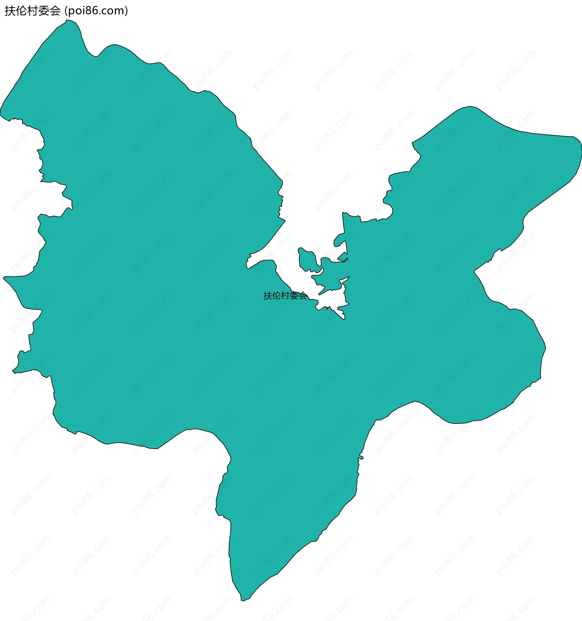 扶伦村委会边界地图