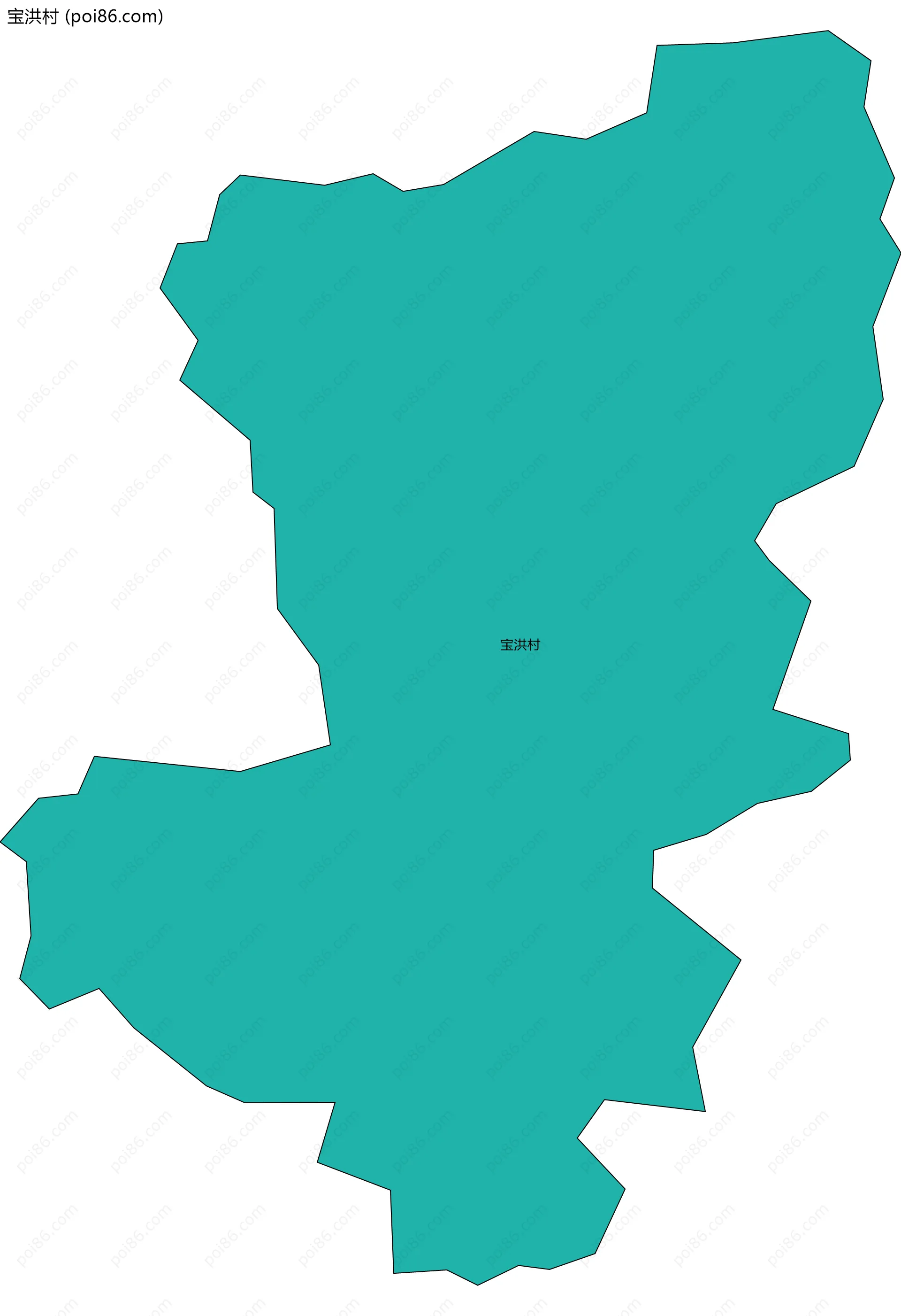 宝洪村边界地图