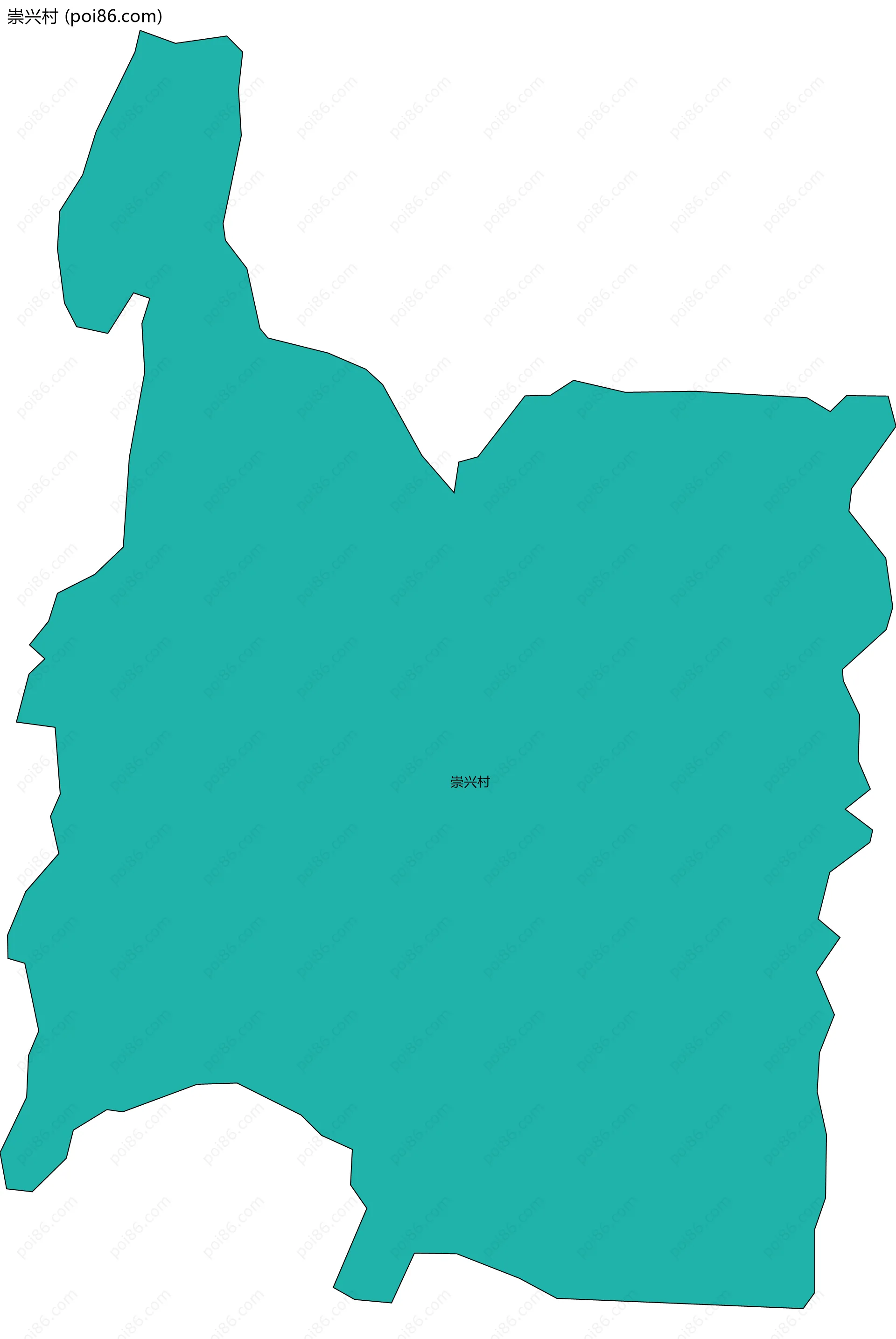 崇兴村边界地图