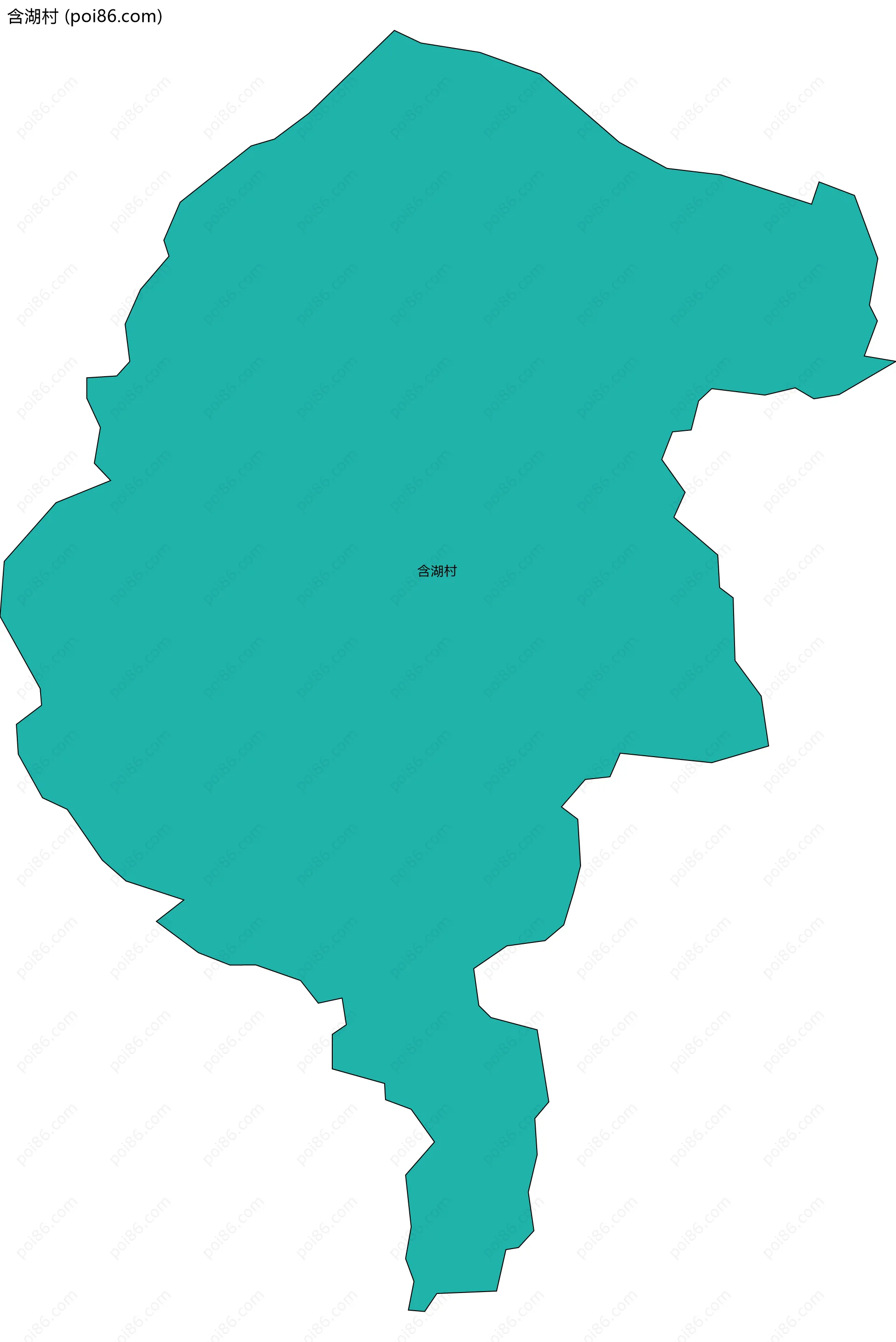 含湖村边界地图