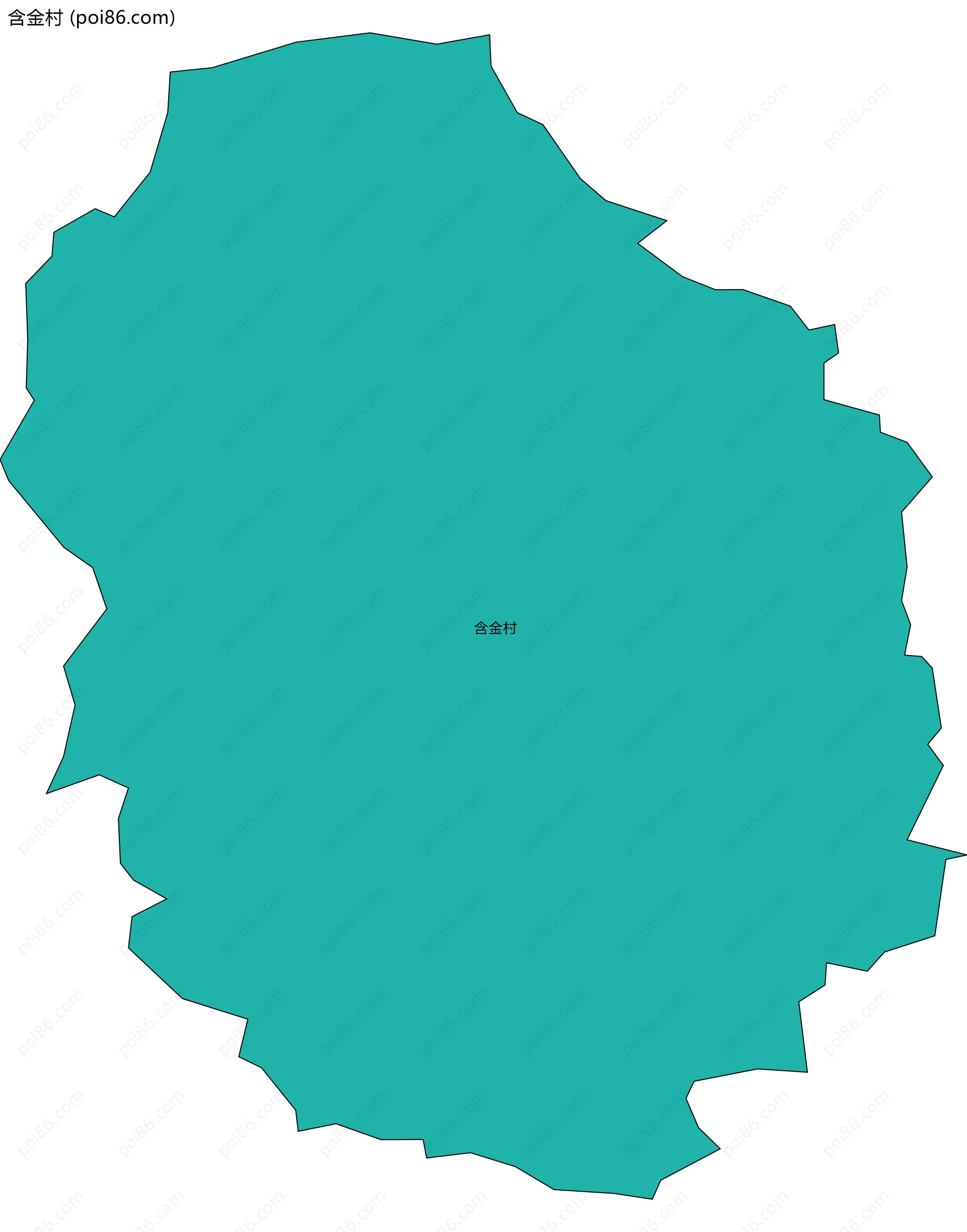 含金村边界地图