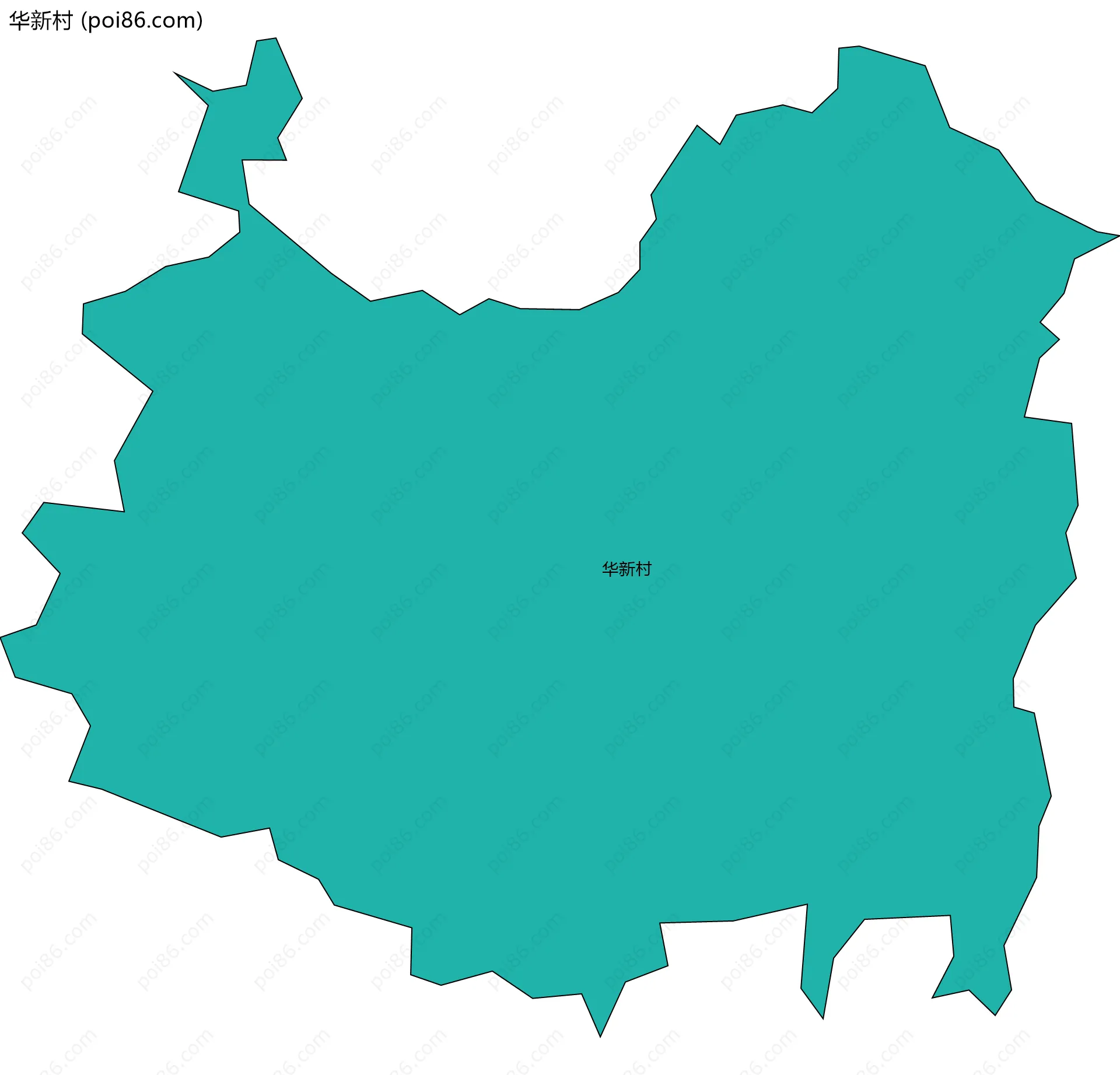 华新村边界地图