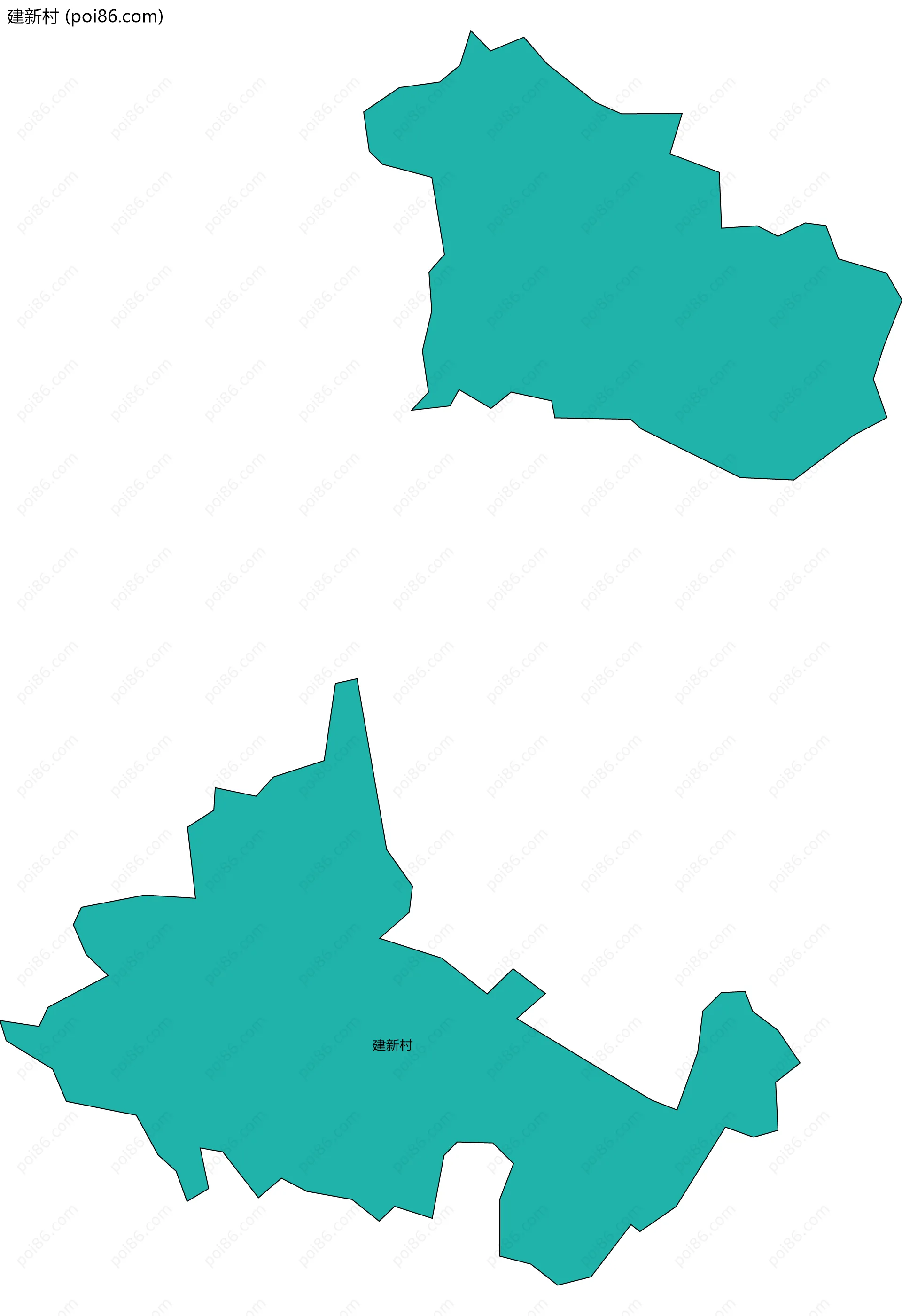 建新村边界地图