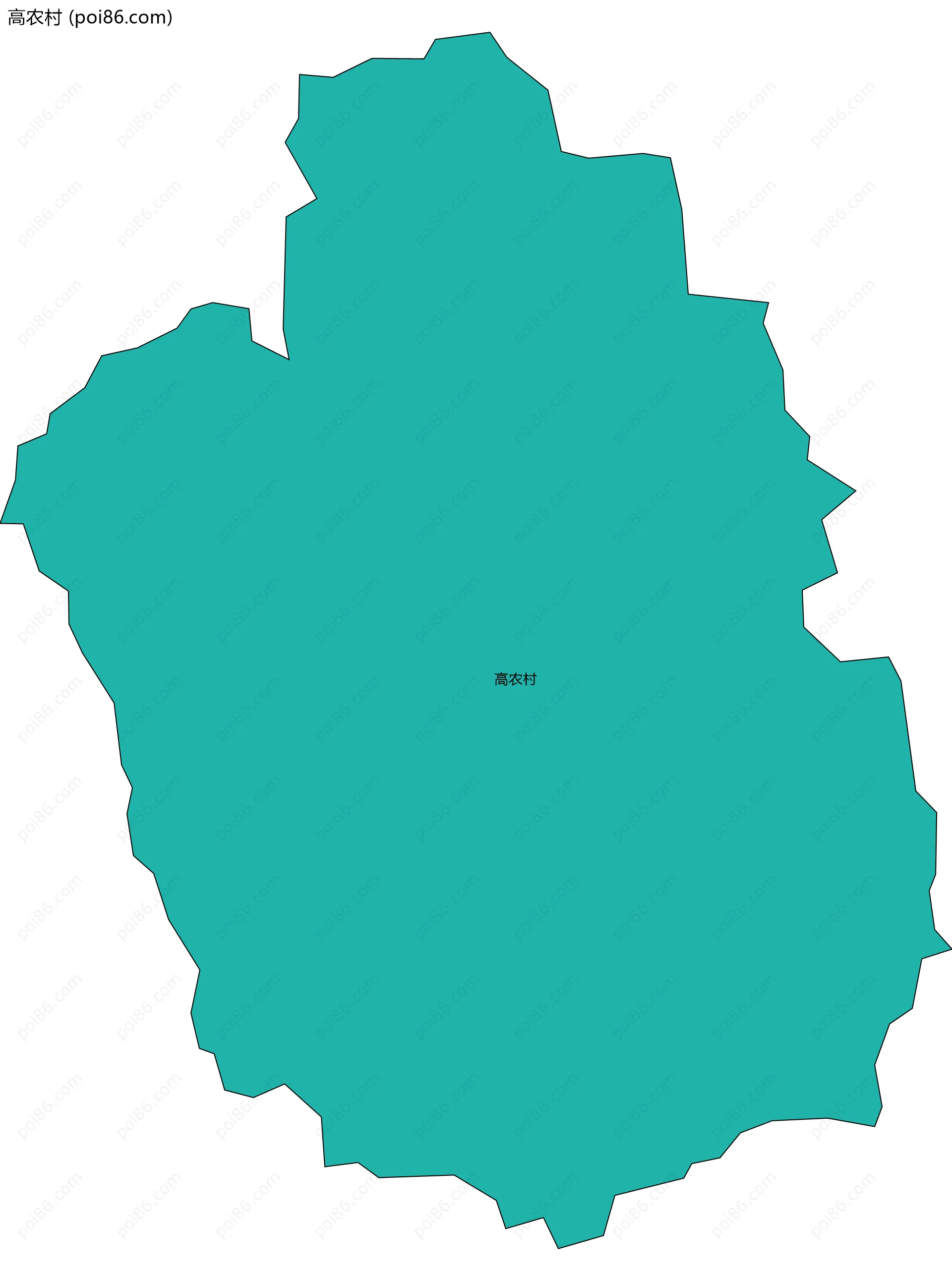高农村边界地图