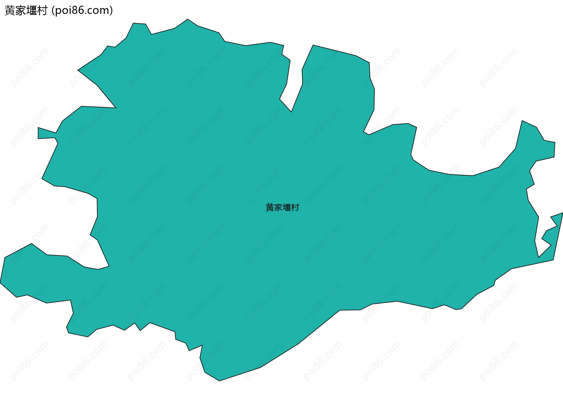 黄家堰村边界地图