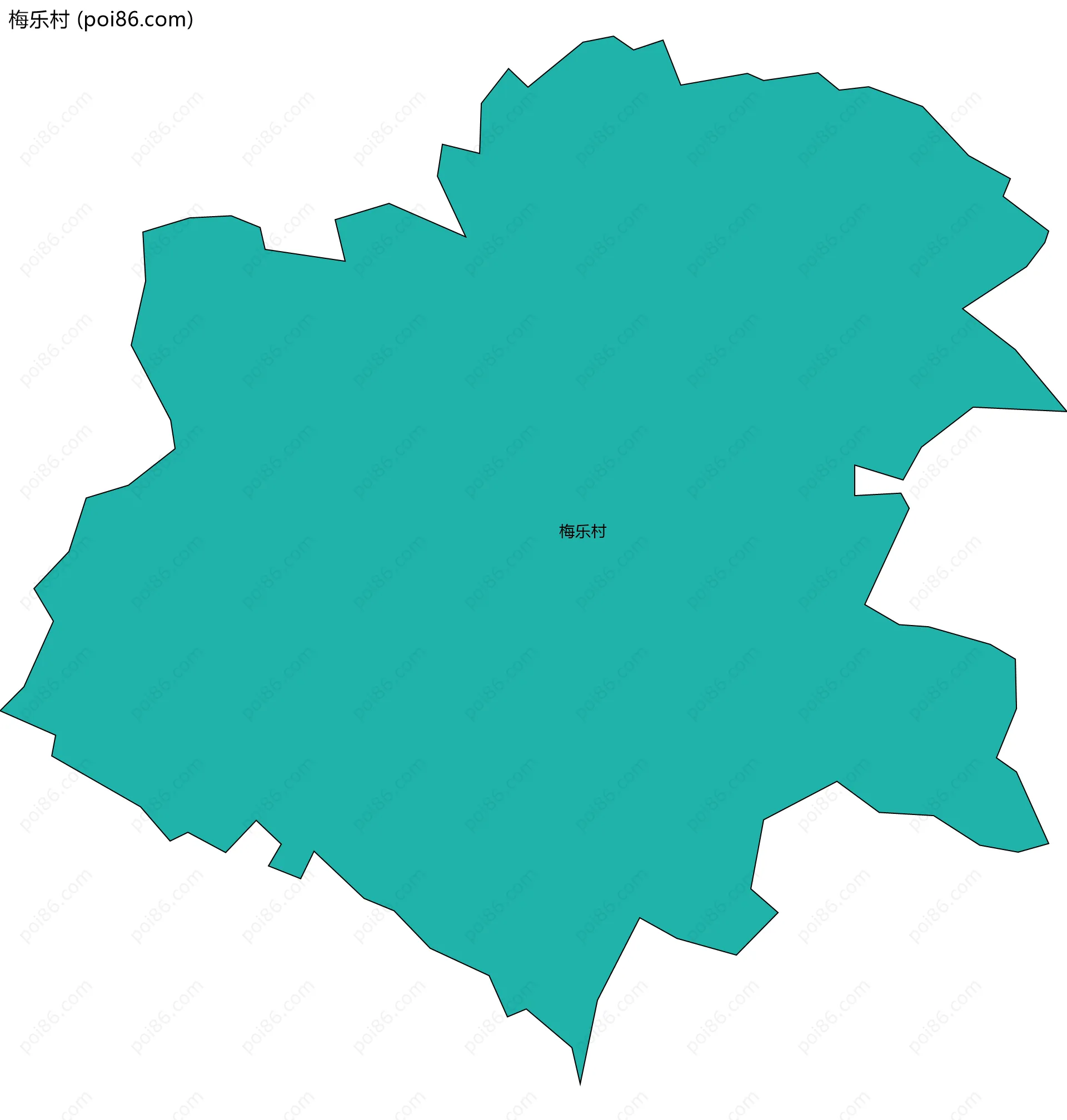 梅乐村边界地图