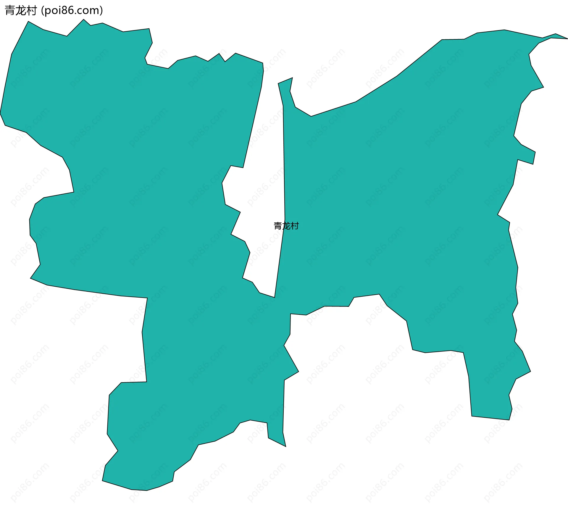 青龙村边界地图