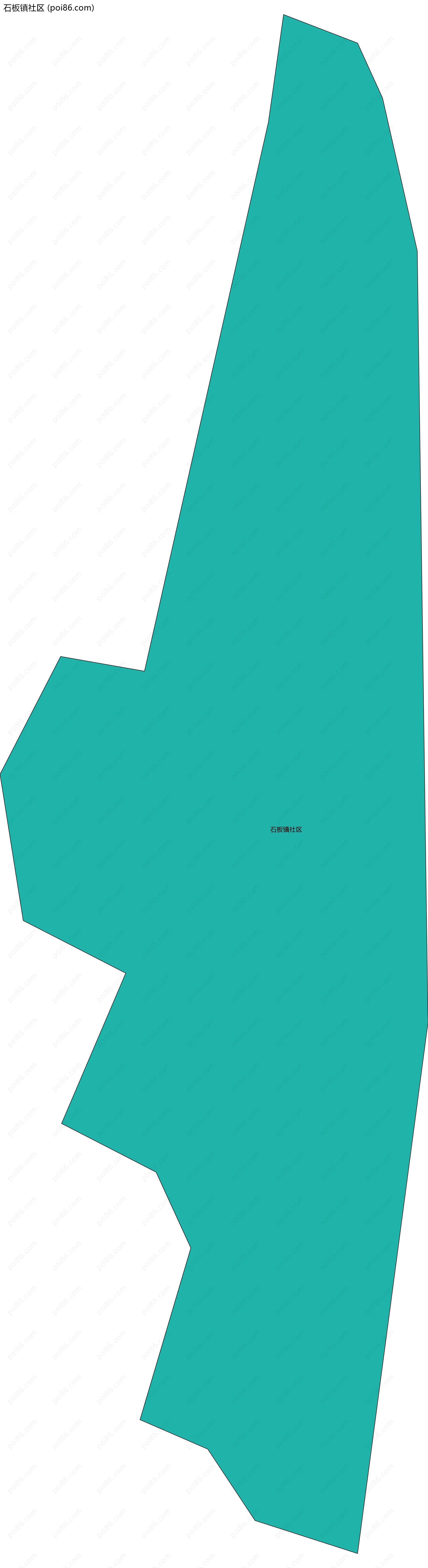 石板镇社区边界地图