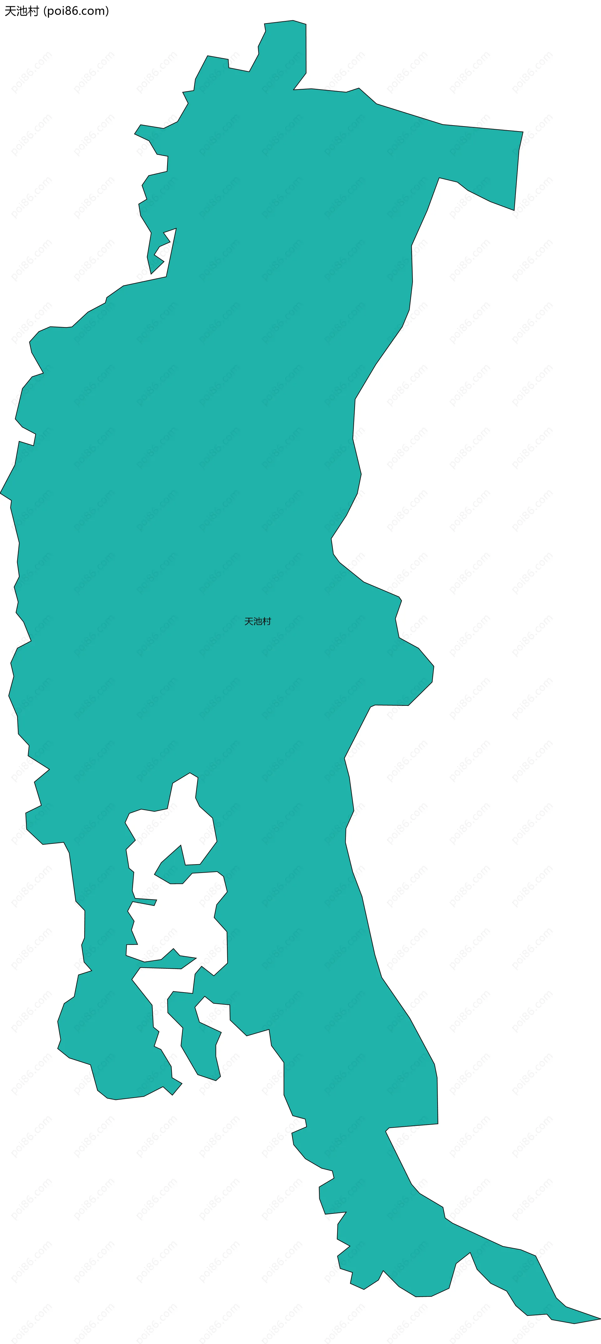 天池村边界地图