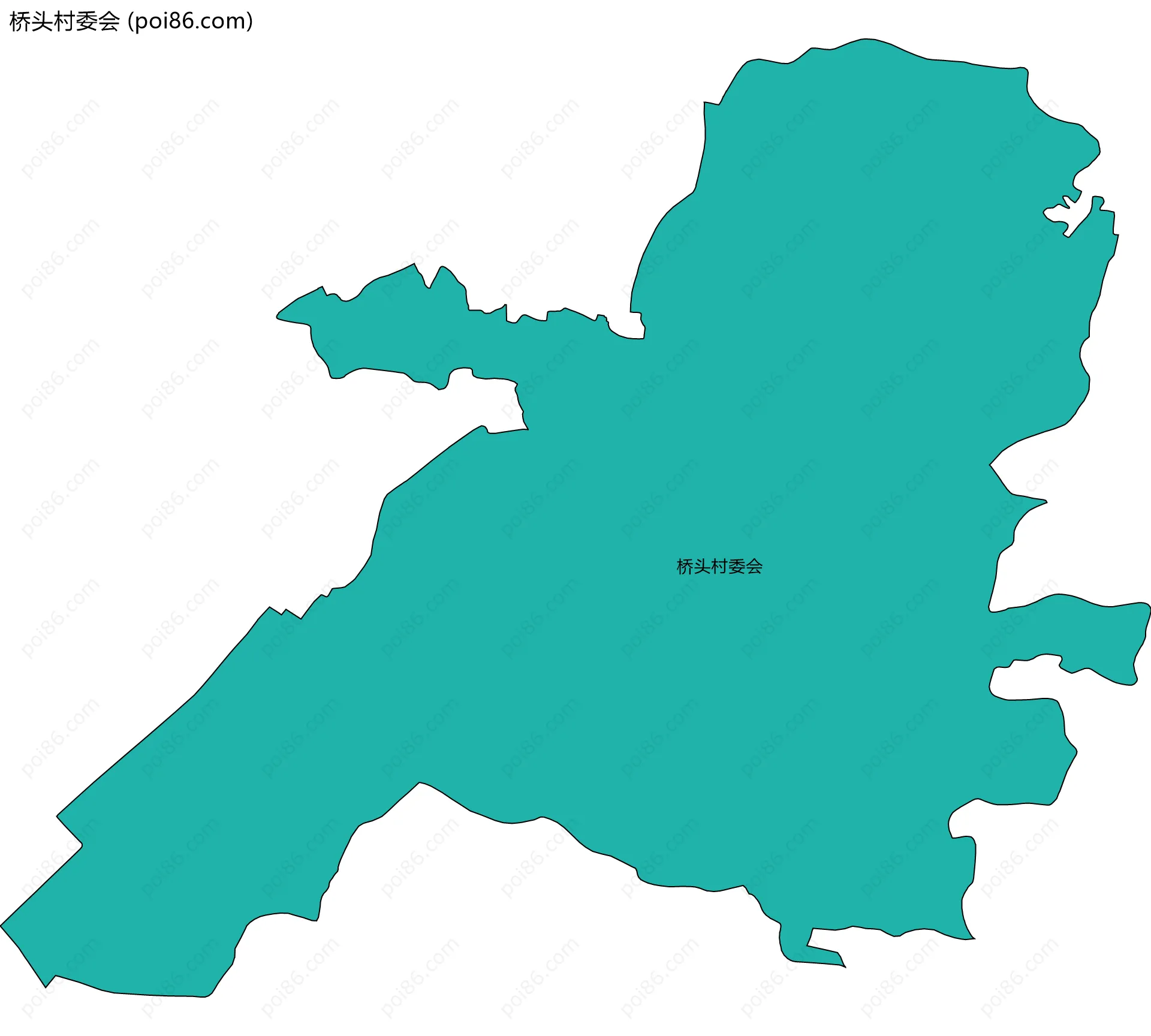 桥头村委会边界地图
