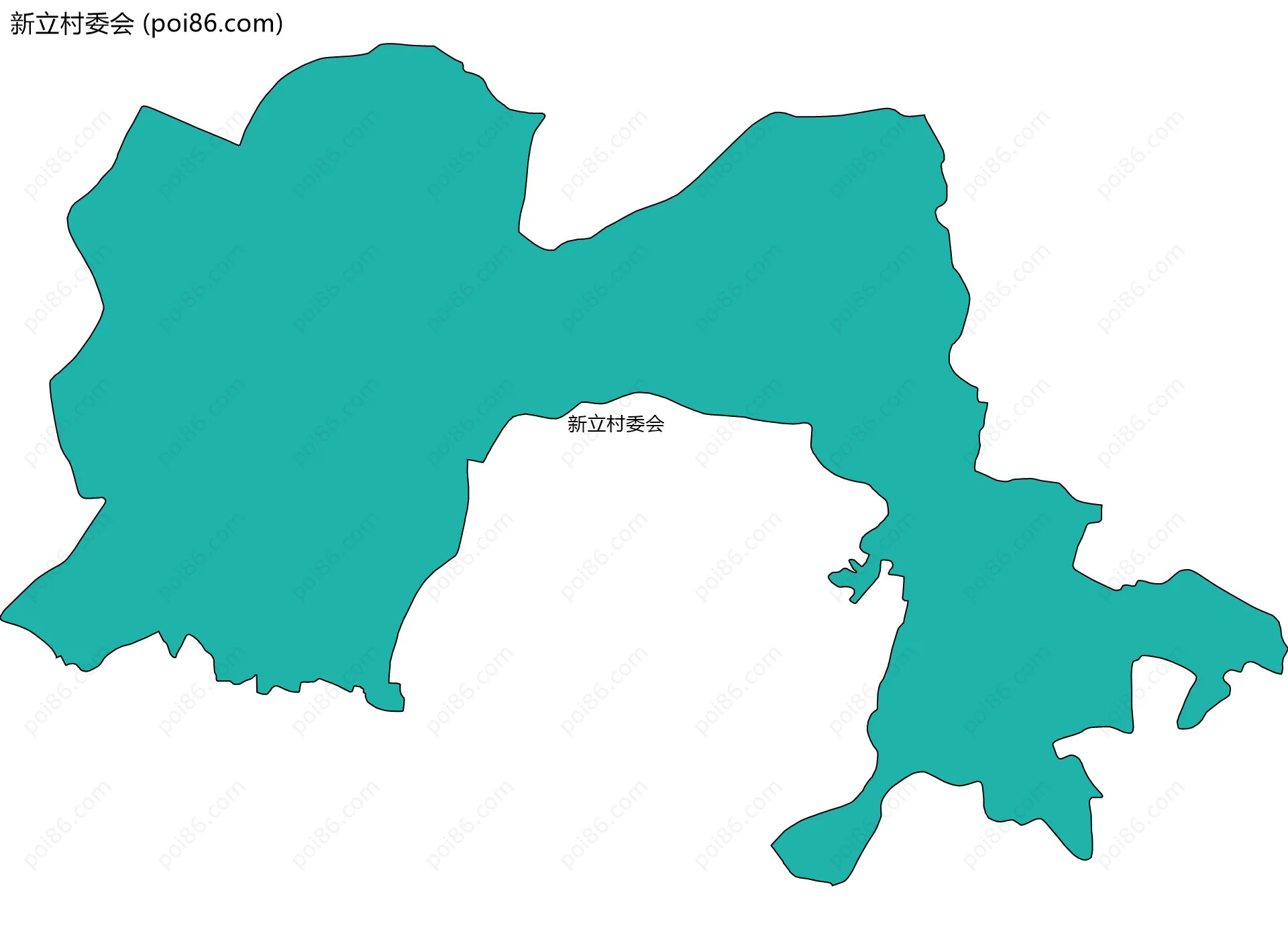 新立村委会边界地图
