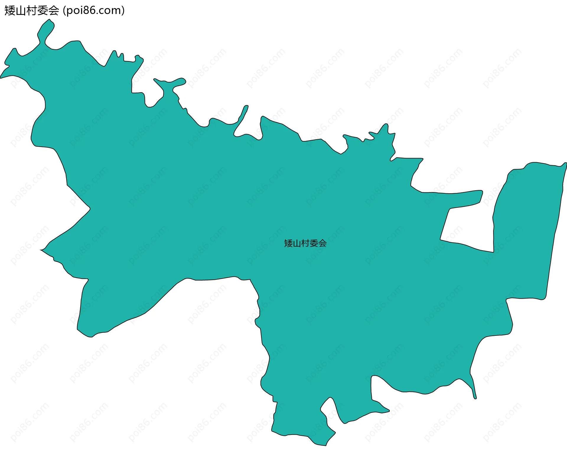 矮山村委会边界地图