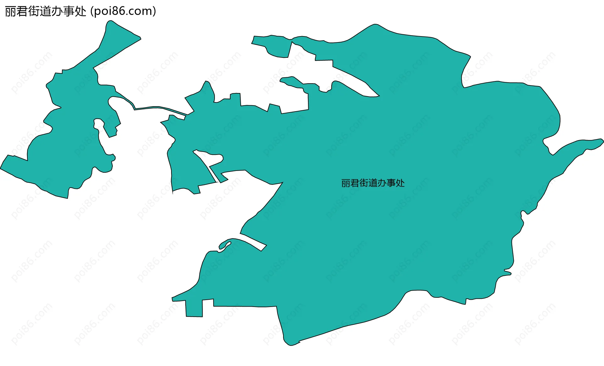 丽君街道办事处边界地图