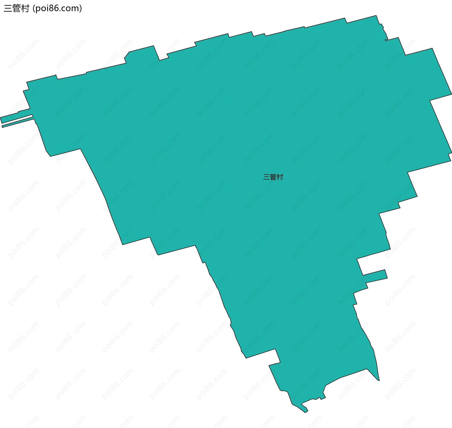 三管村边界地图