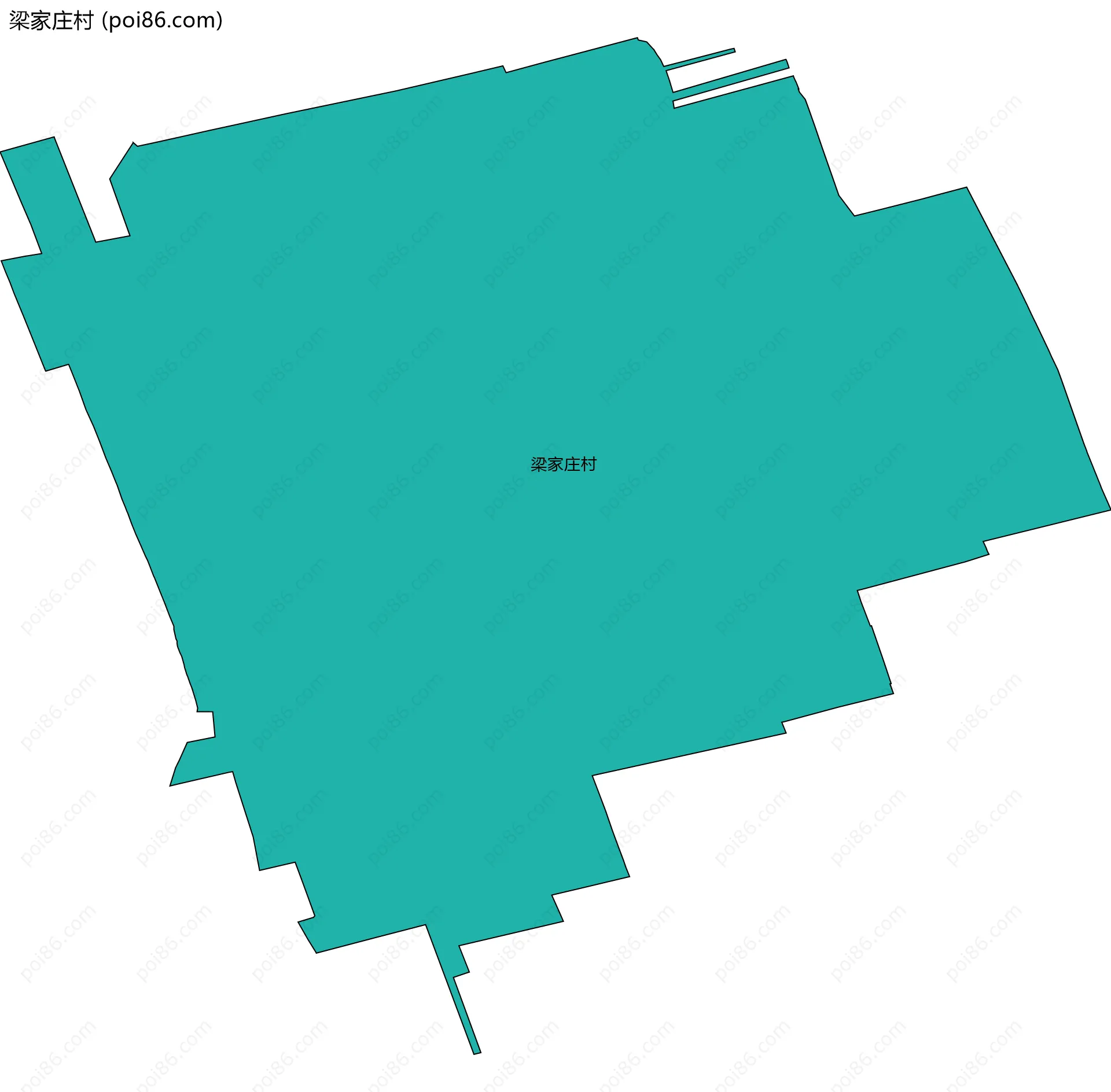 梁家庄村边界地图