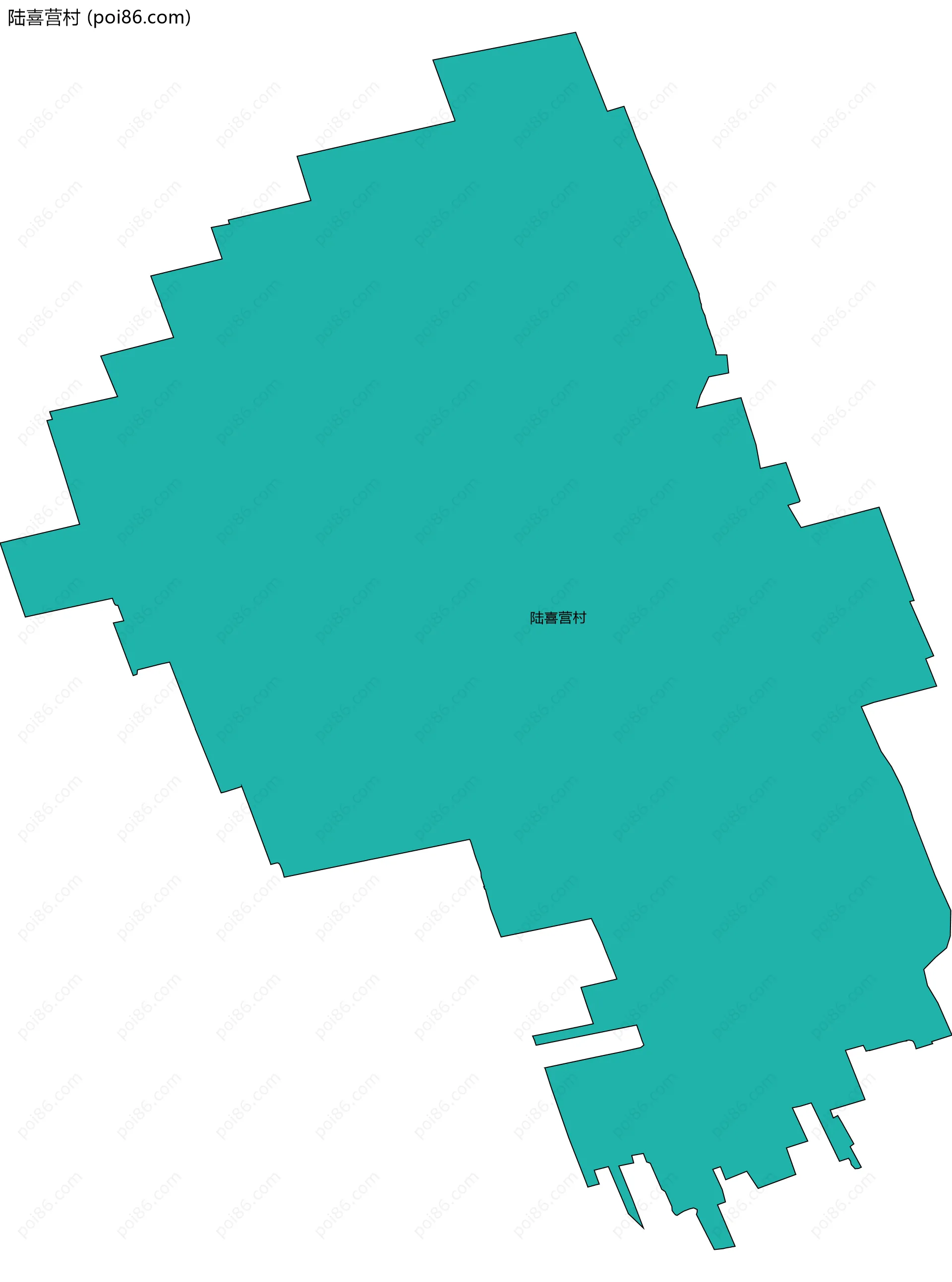 陆喜营村边界地图